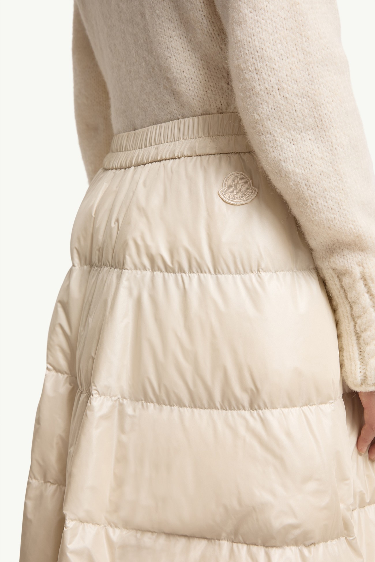 A字型中長半截裙 女士 淺米色 Moncler 6