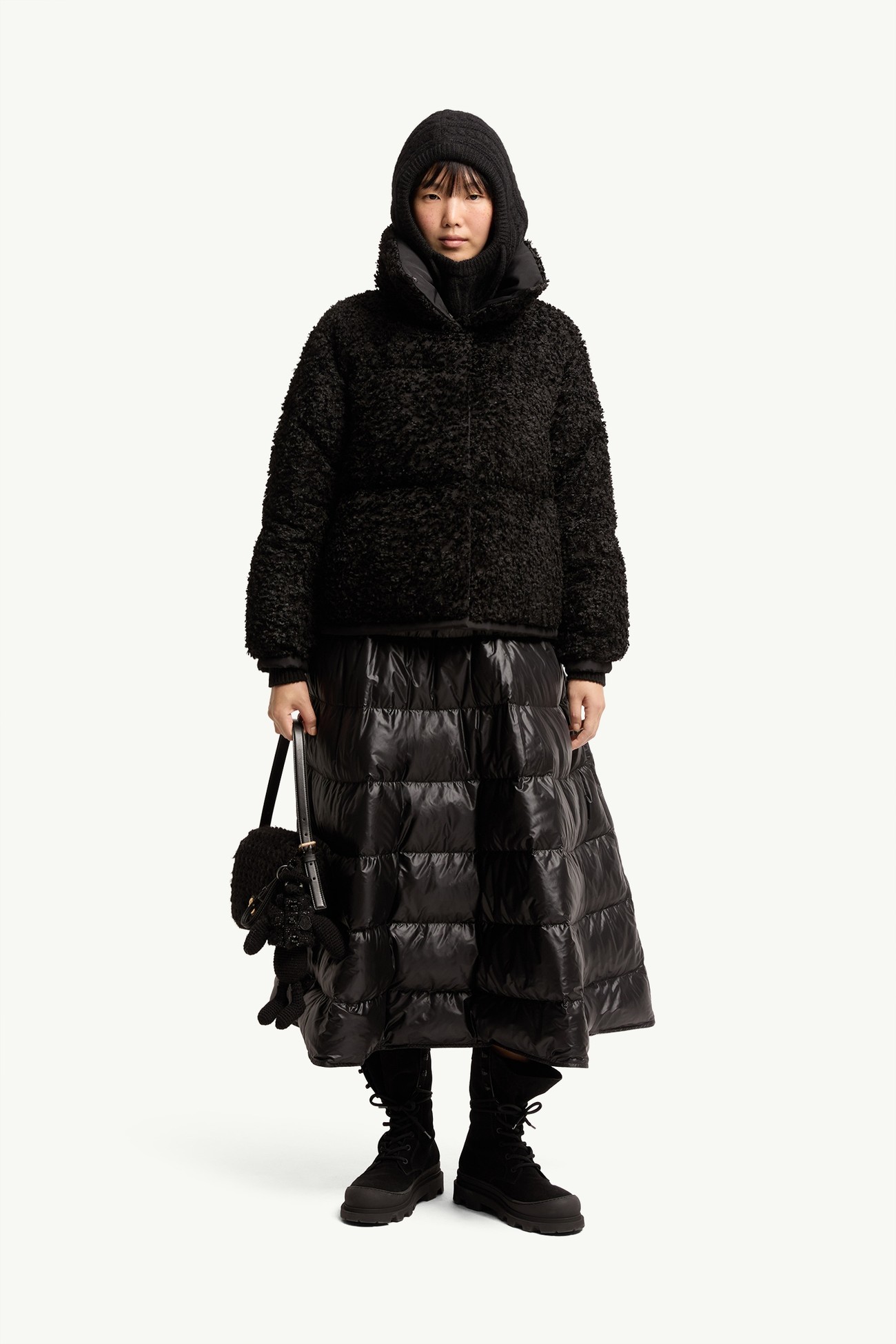 A字型中長半截裙 女士 黑色 Moncler 0