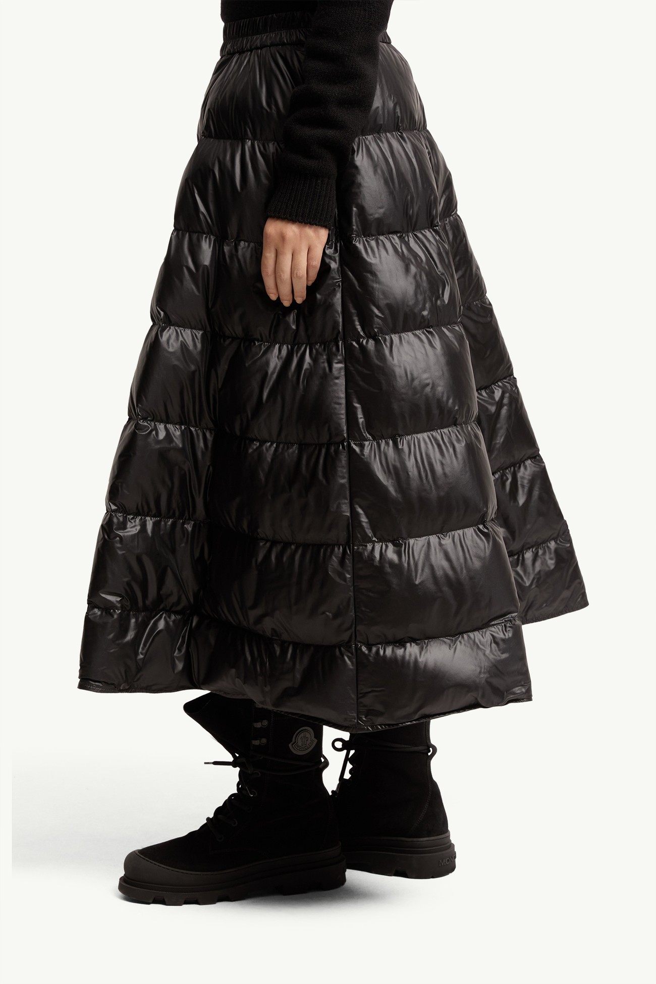 A字型中長半截裙 女士 黑色 Moncler 1