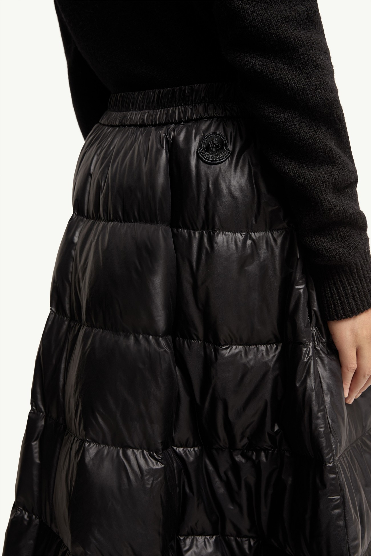 A字型中長半截裙 女士 黑色 Moncler 5