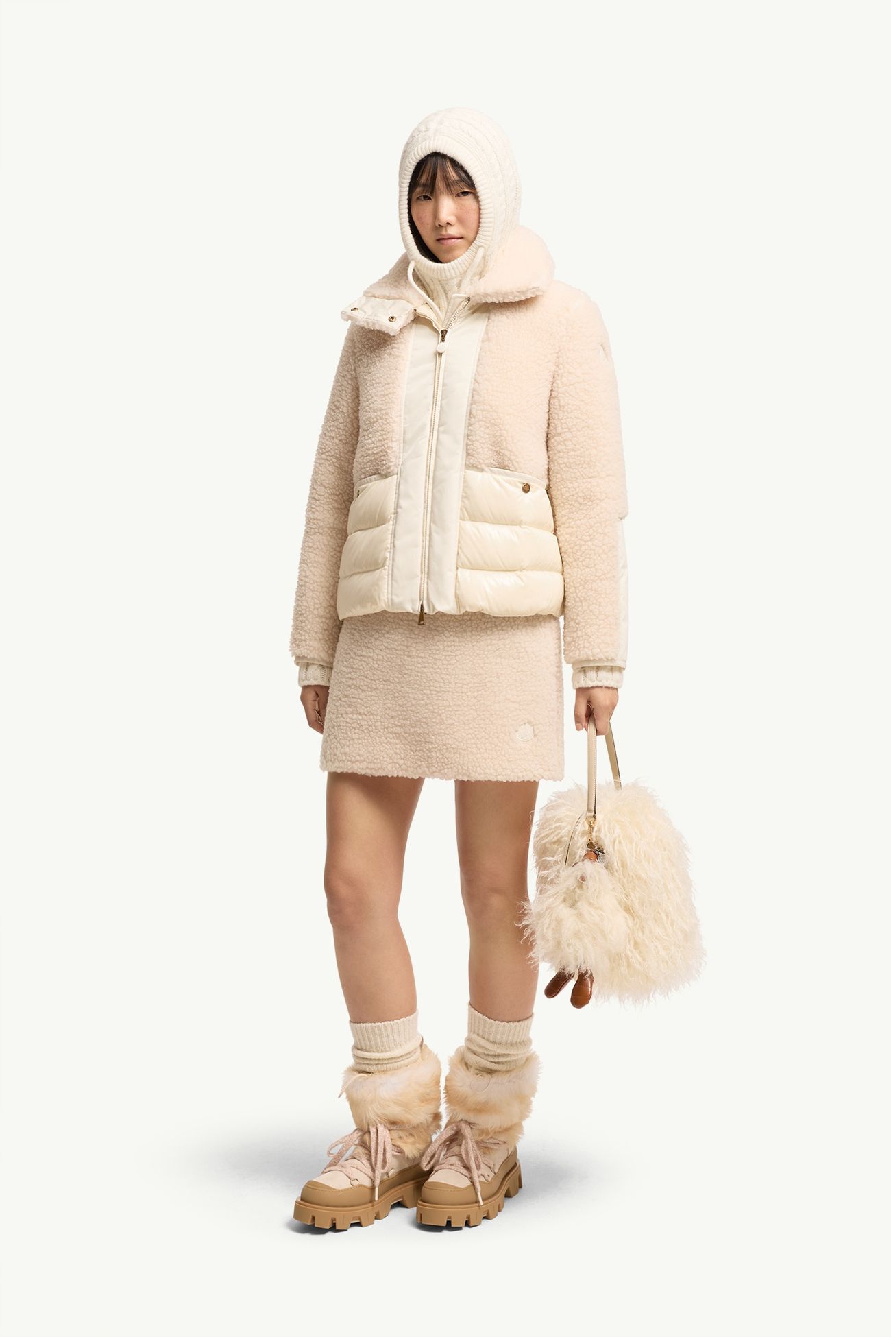 Teddy Mini Skirt Women White Ivory Moncler 0