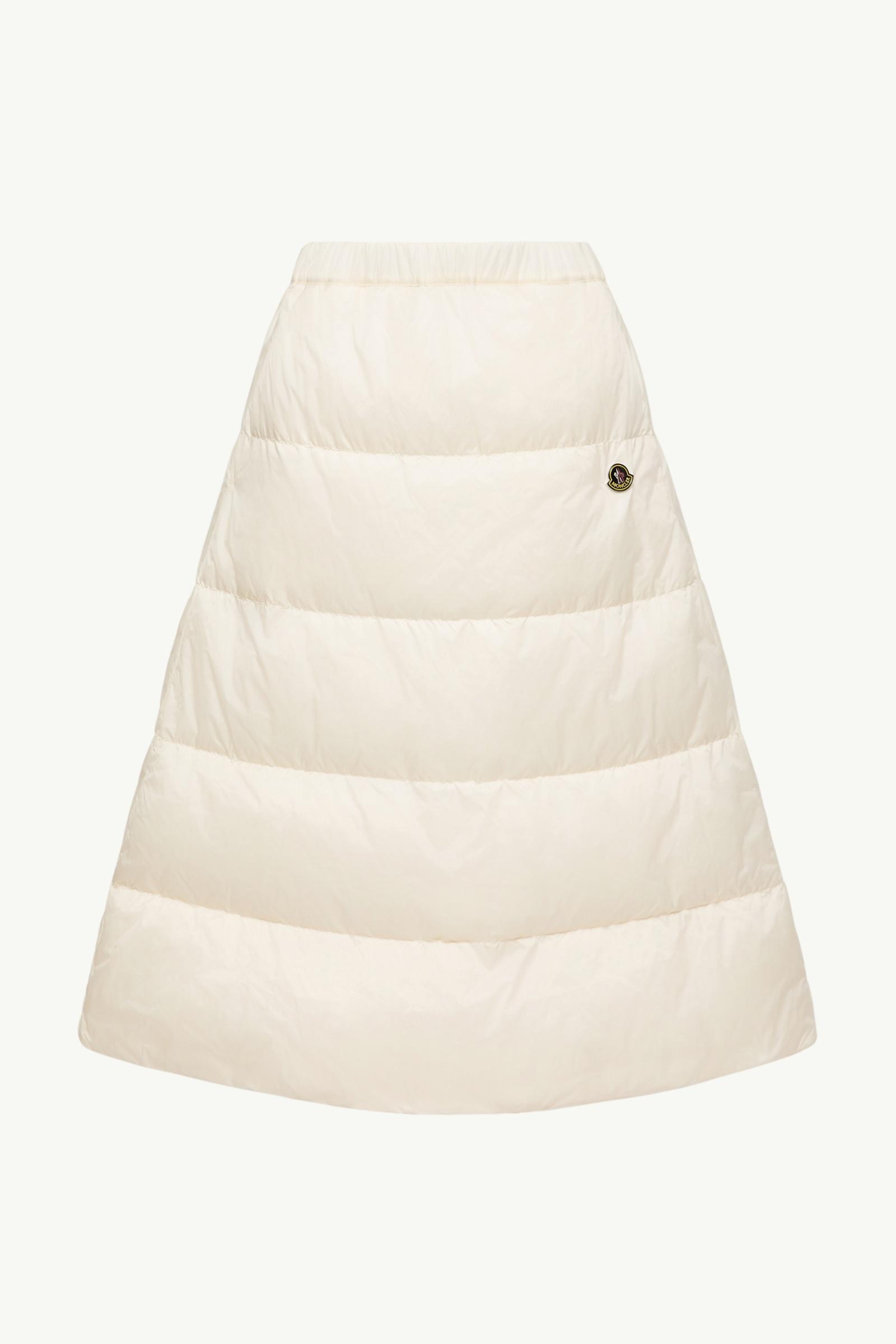 Reversible Wool Twill Padded Midi Skirt Women White Moncler, 1 of 0