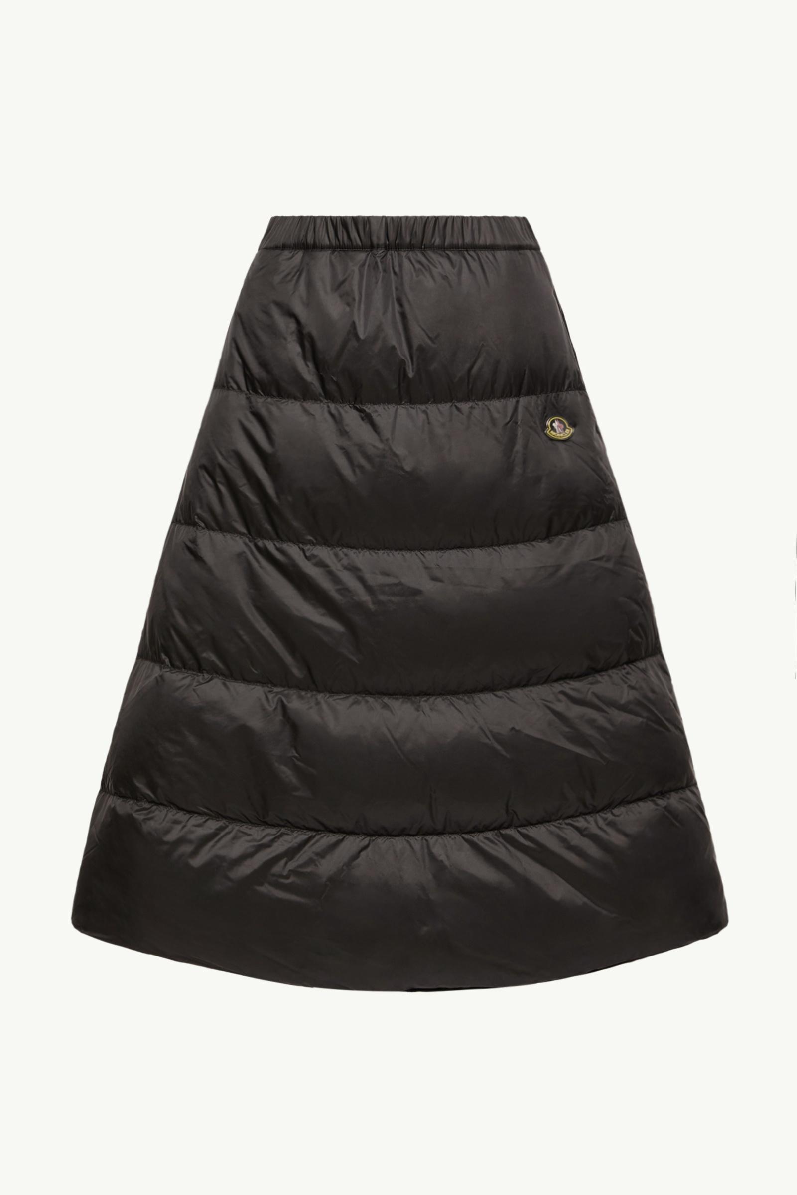 Reversible Wool Twill Padded Midi Skirt Women Black Moncler, 1 of 0