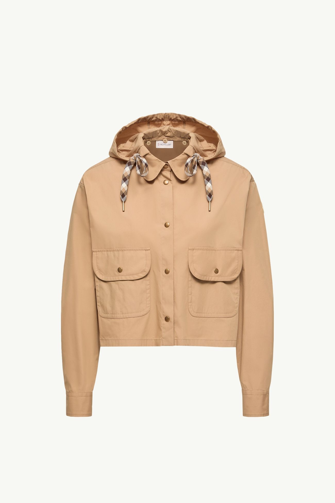 棉質混紡連帽恤衫式外套 女士 米色 Moncler 2