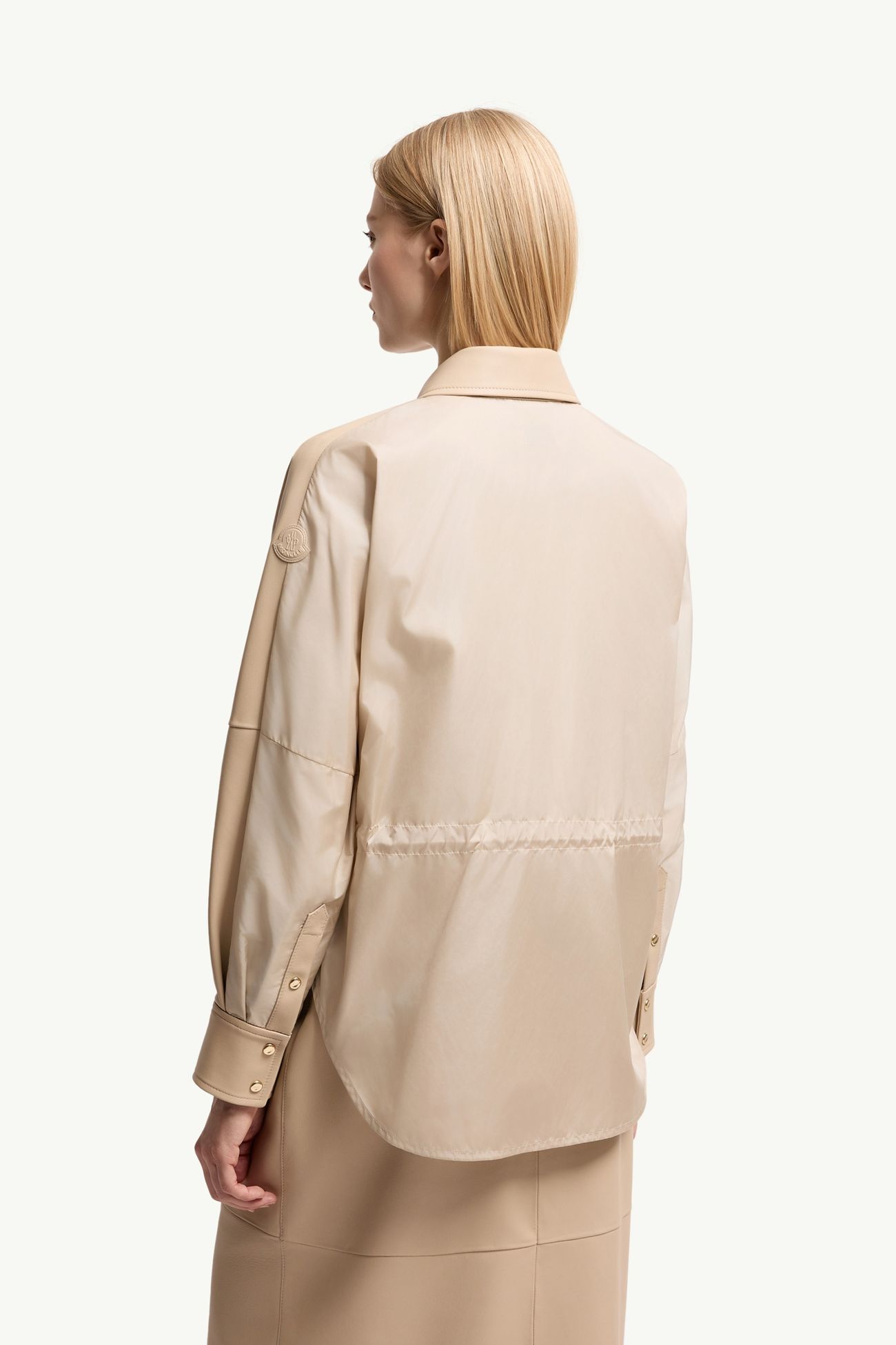 皮革長袖恤衫 女士 淺米色 Moncler 4