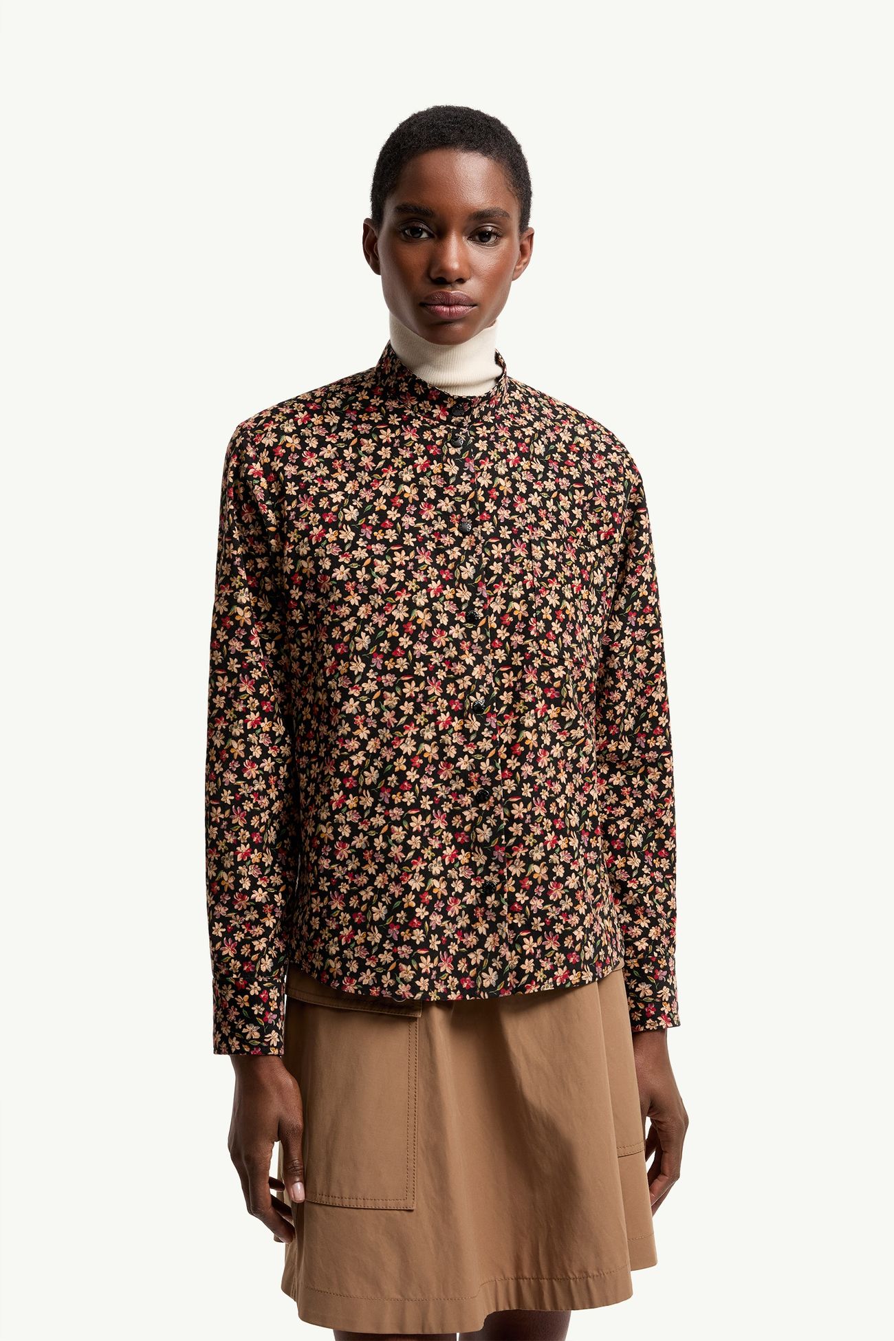 Giacca camicia con cappuccio in velluto a costine Donna Nero Moncler 3