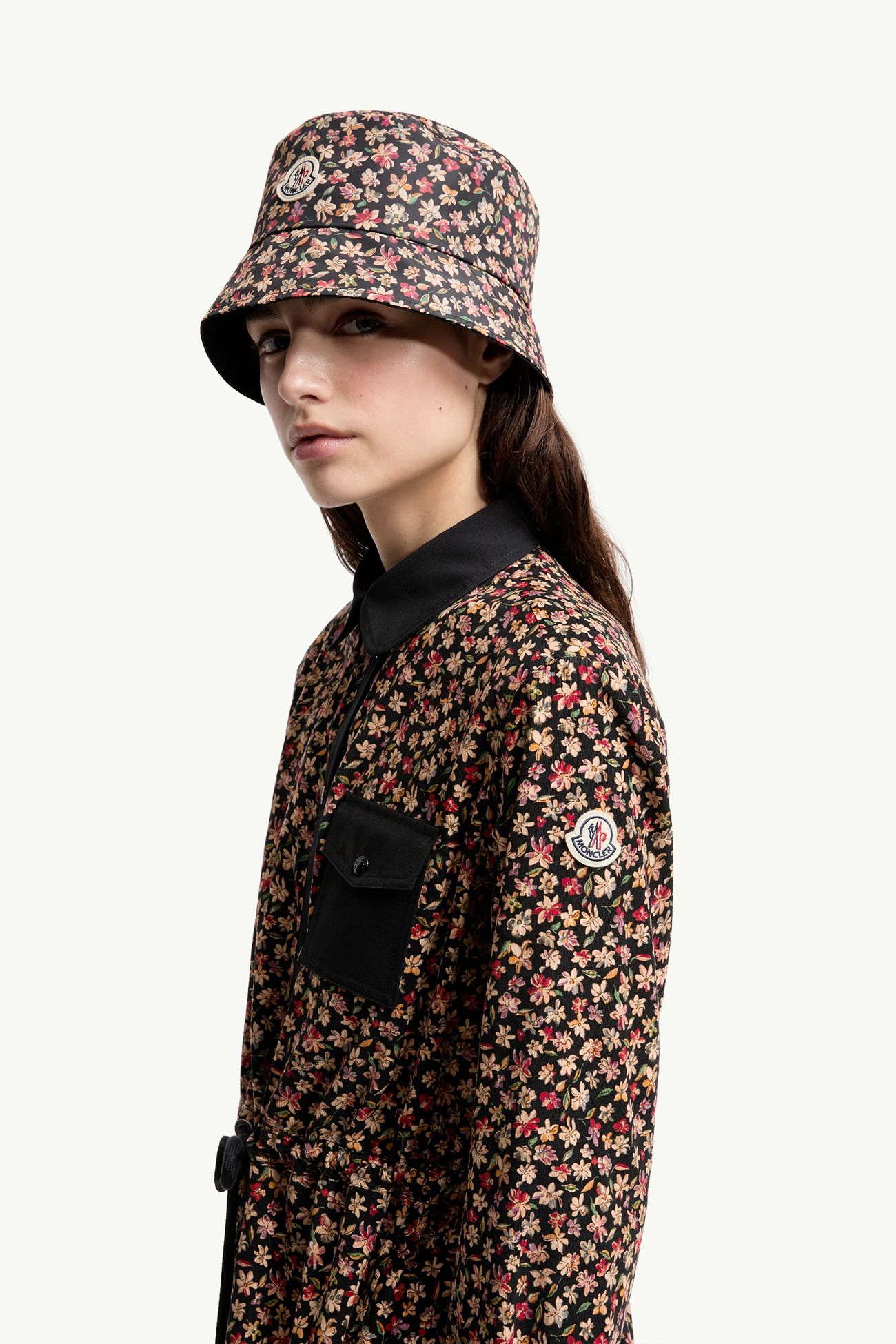 Floral Corduroy Dress Women Black Moncler 1