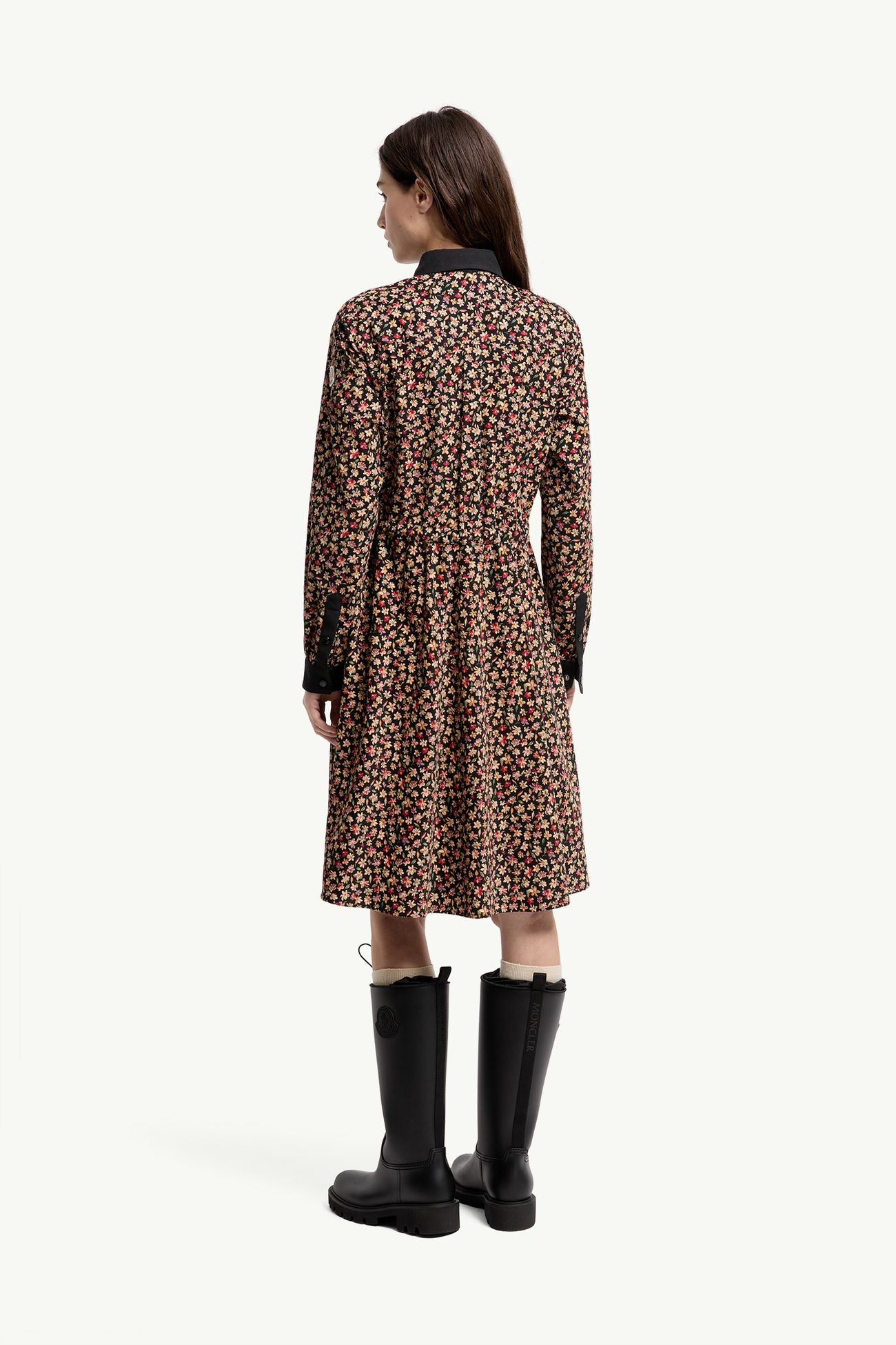 Floral Corduroy Dress Women Black Moncler 4