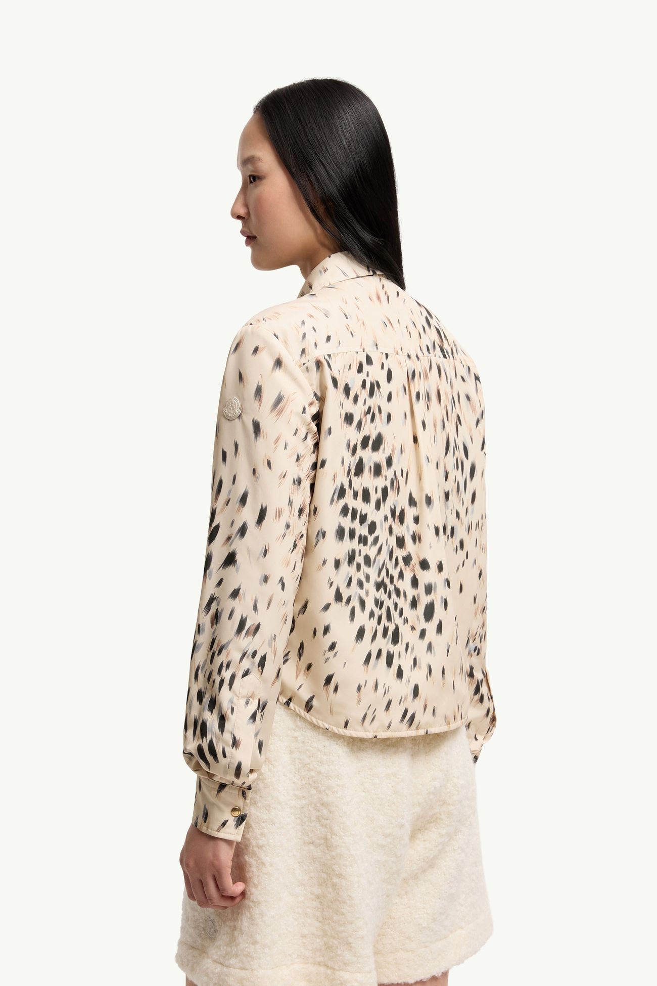 Chemise zippée à imprimé animalier Femmes Blanc Ivoire Moncler 4