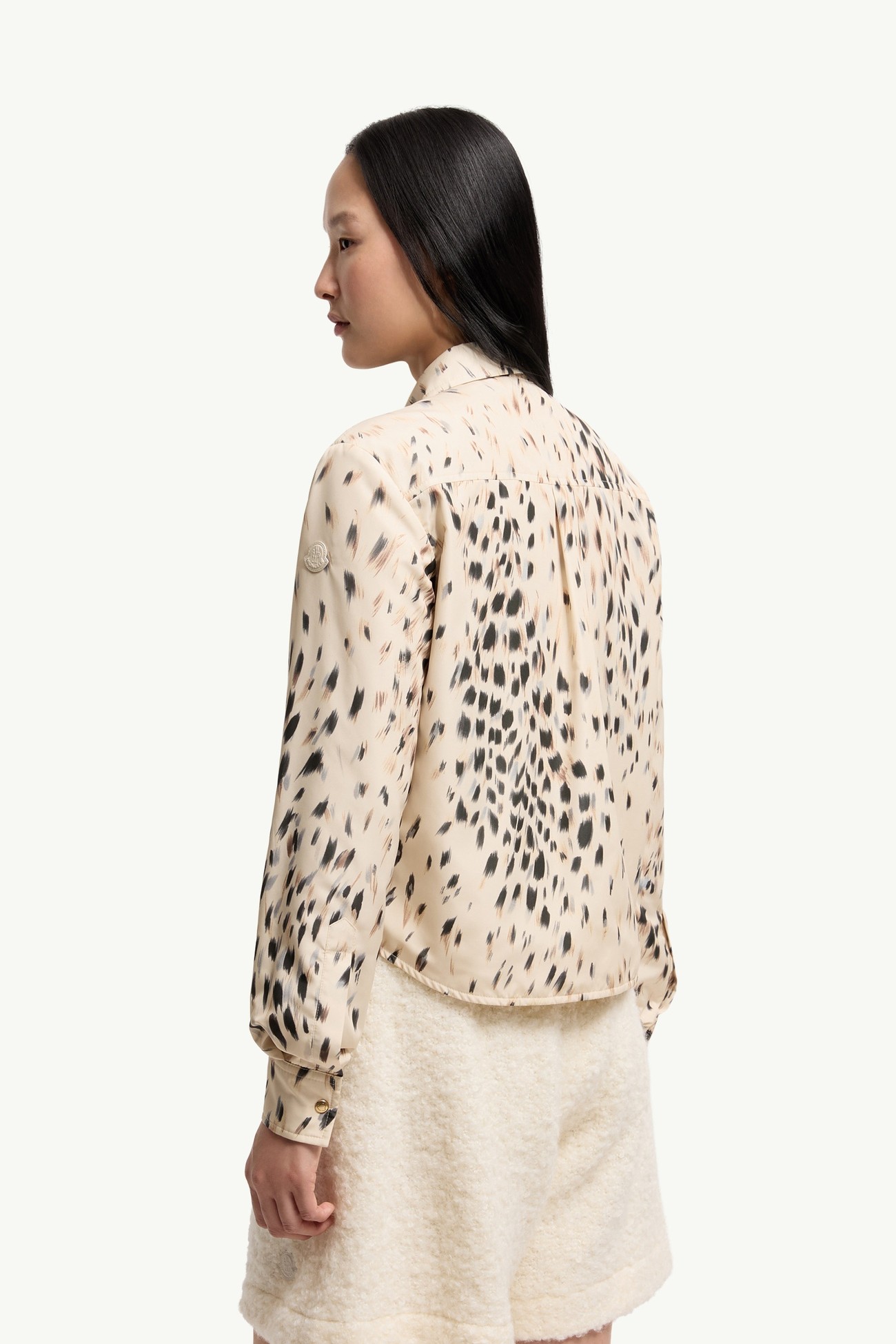 動物印花拉鏈恤衫 女士 象牙白色 Moncler 4