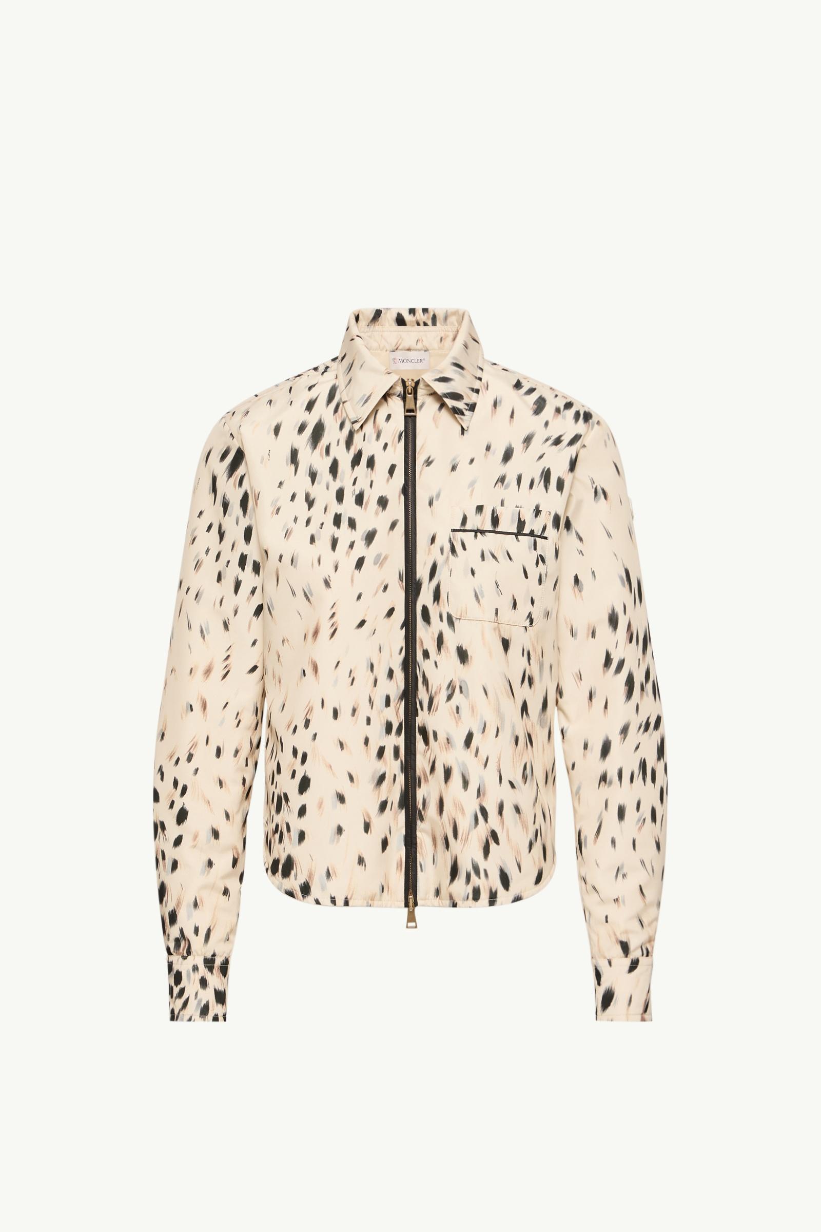 Chemise zippée à imprimé animalier Femmes Blanc Ivoire Moncler, 1 of 0