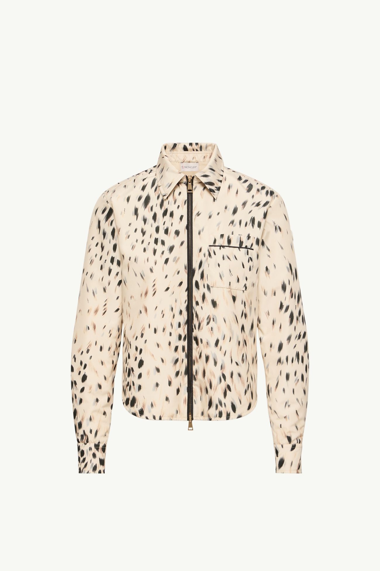 Camicia con Zip e Stampa Animalier Donna Bianco Avorio Moncler 2