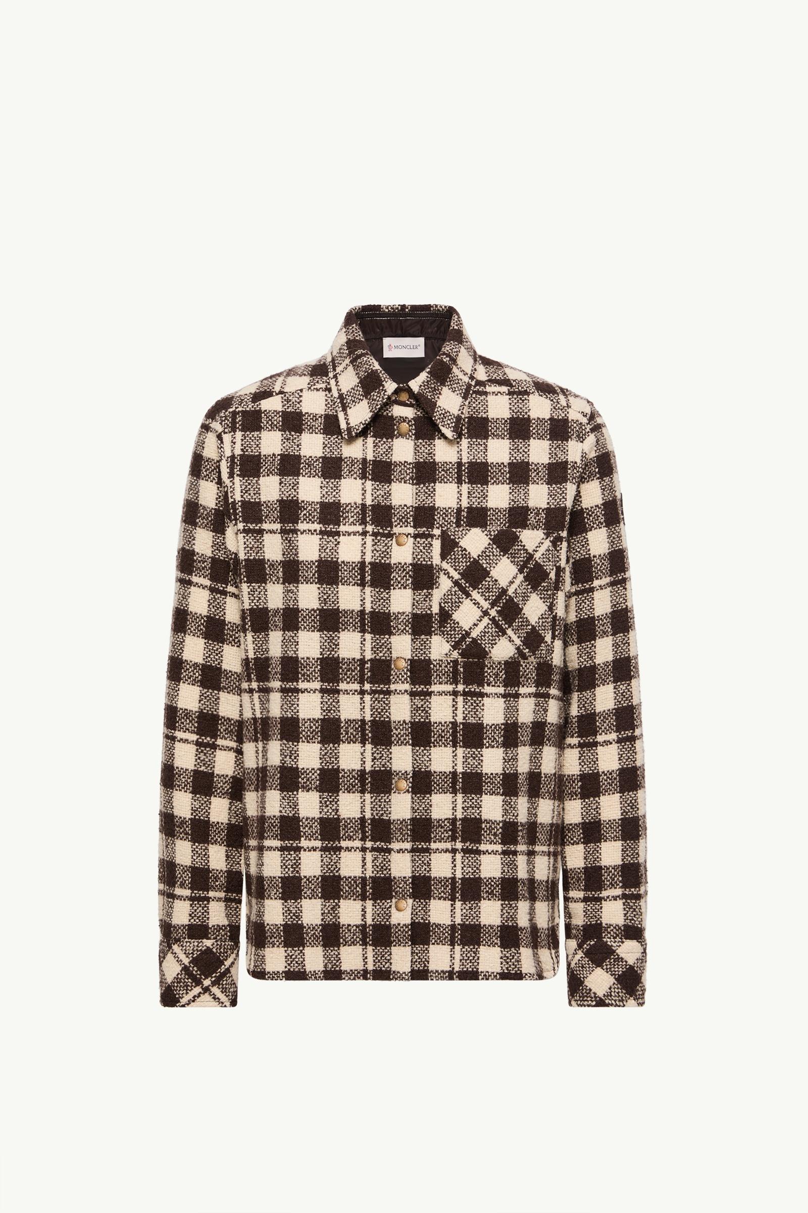 Wool Shirt Women Brown & White Moncler, 1 of 0