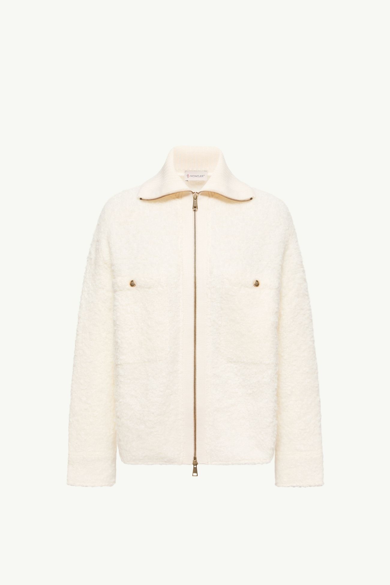 트위드 집업 셔츠 재킷 여성 화이트 아이보리 Moncler 2