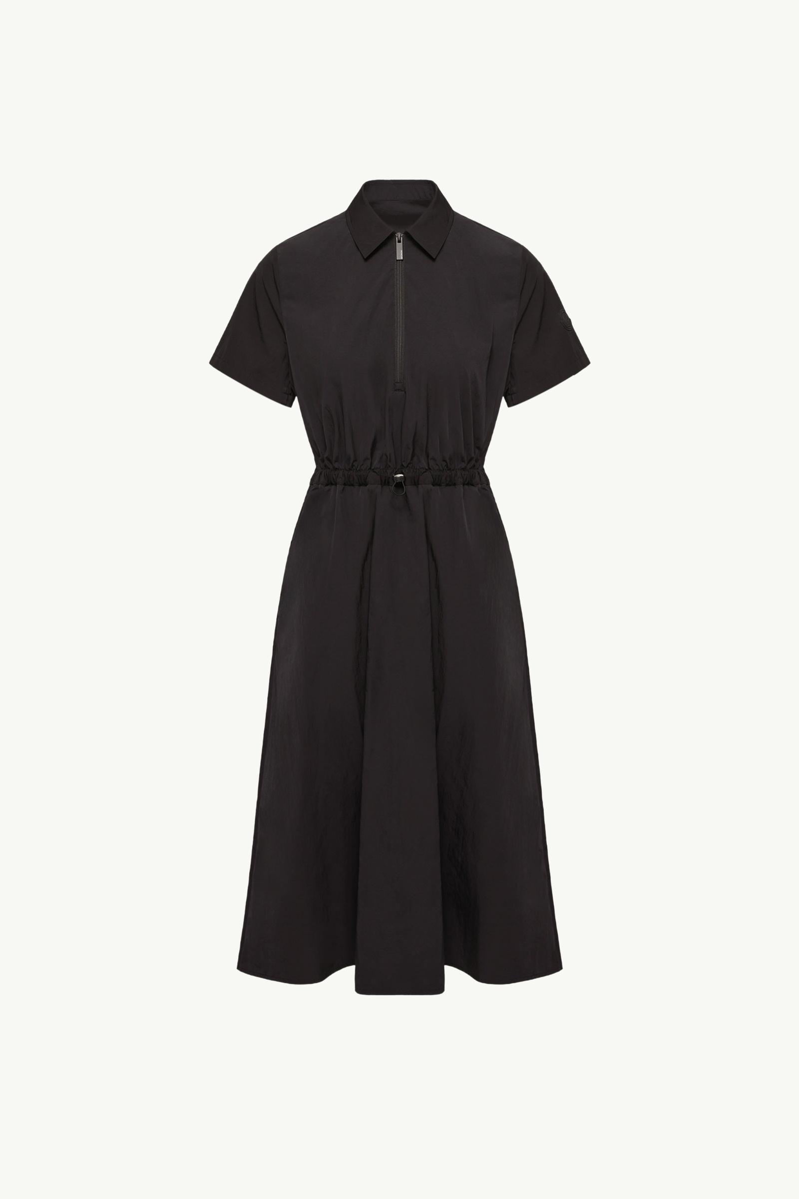 Pleated Mid-Length Shirt Dress Women Black Moncler, 1 of 0
