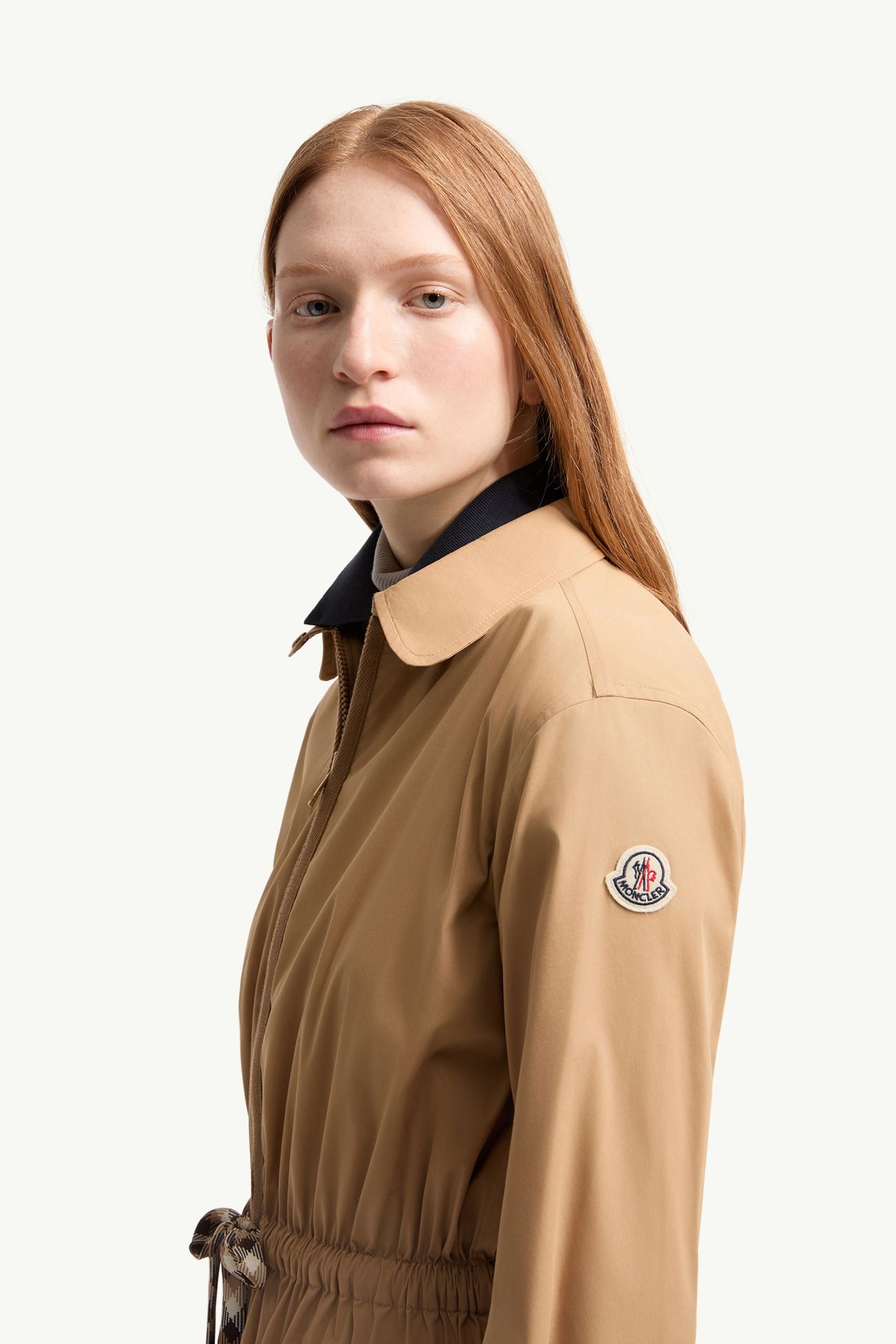 Abito al ginocchio in misto cotone Donna Beige Moncler 1