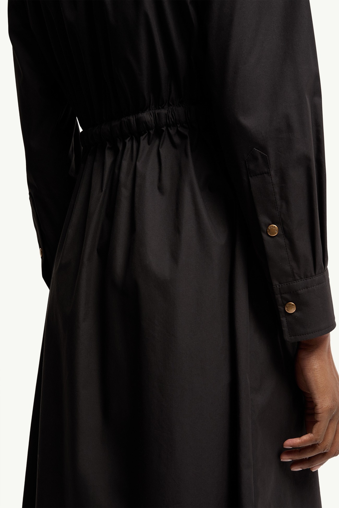 Cotton Blend Knee-Length Dress Women Black Moncler 6