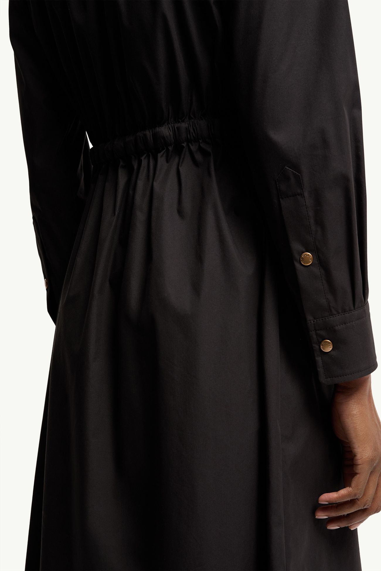 Robe longueur genou en coton mélangé Femmes Noir Moncler 6