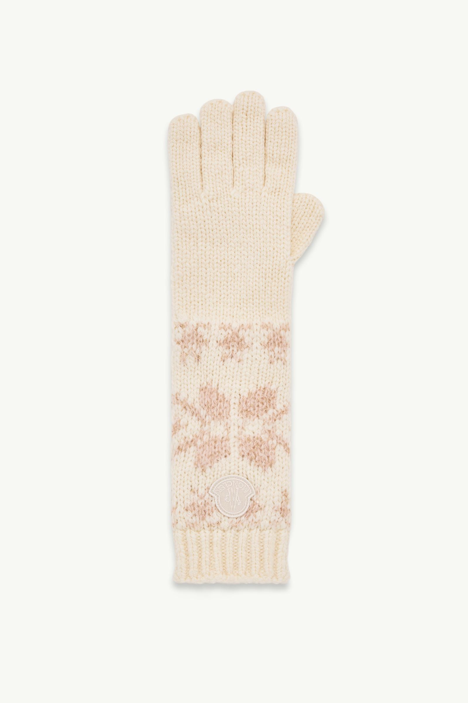提花針織手套 女士 象牙白色 Moncler, 1 of 0