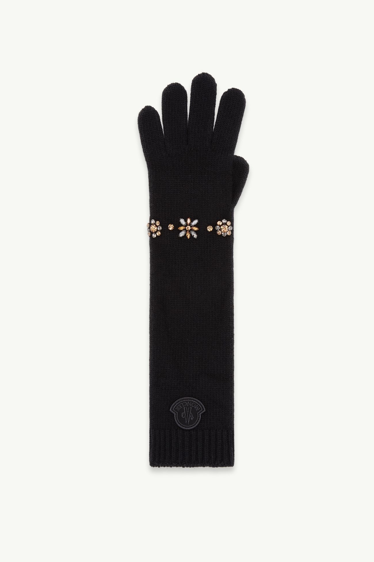 女士羊毛和山羊绒混纺手套 女士 黑色 Moncler 0
