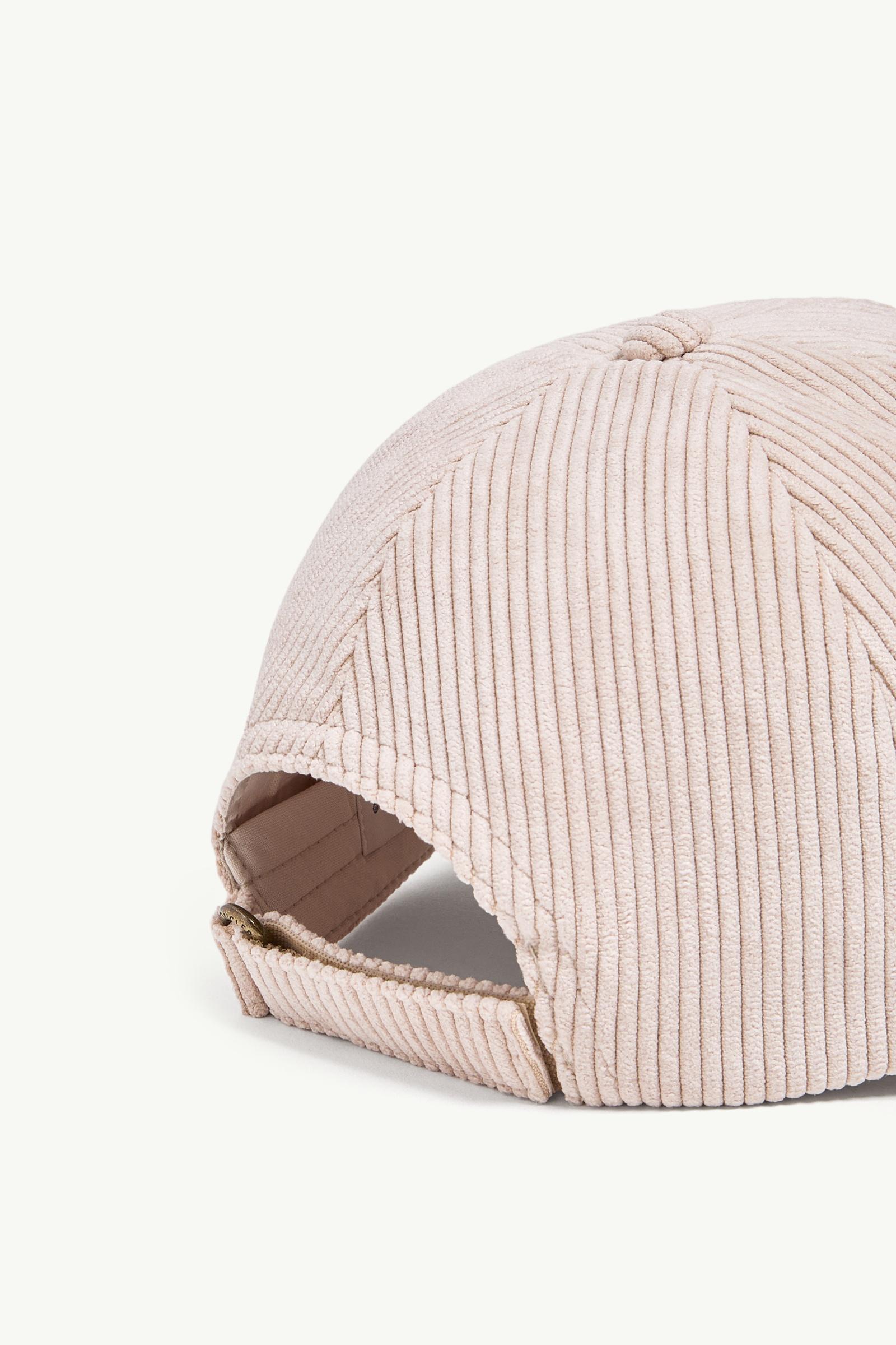 Light Beige Corduroy Baseball Cap - Hats & Beanies for Women