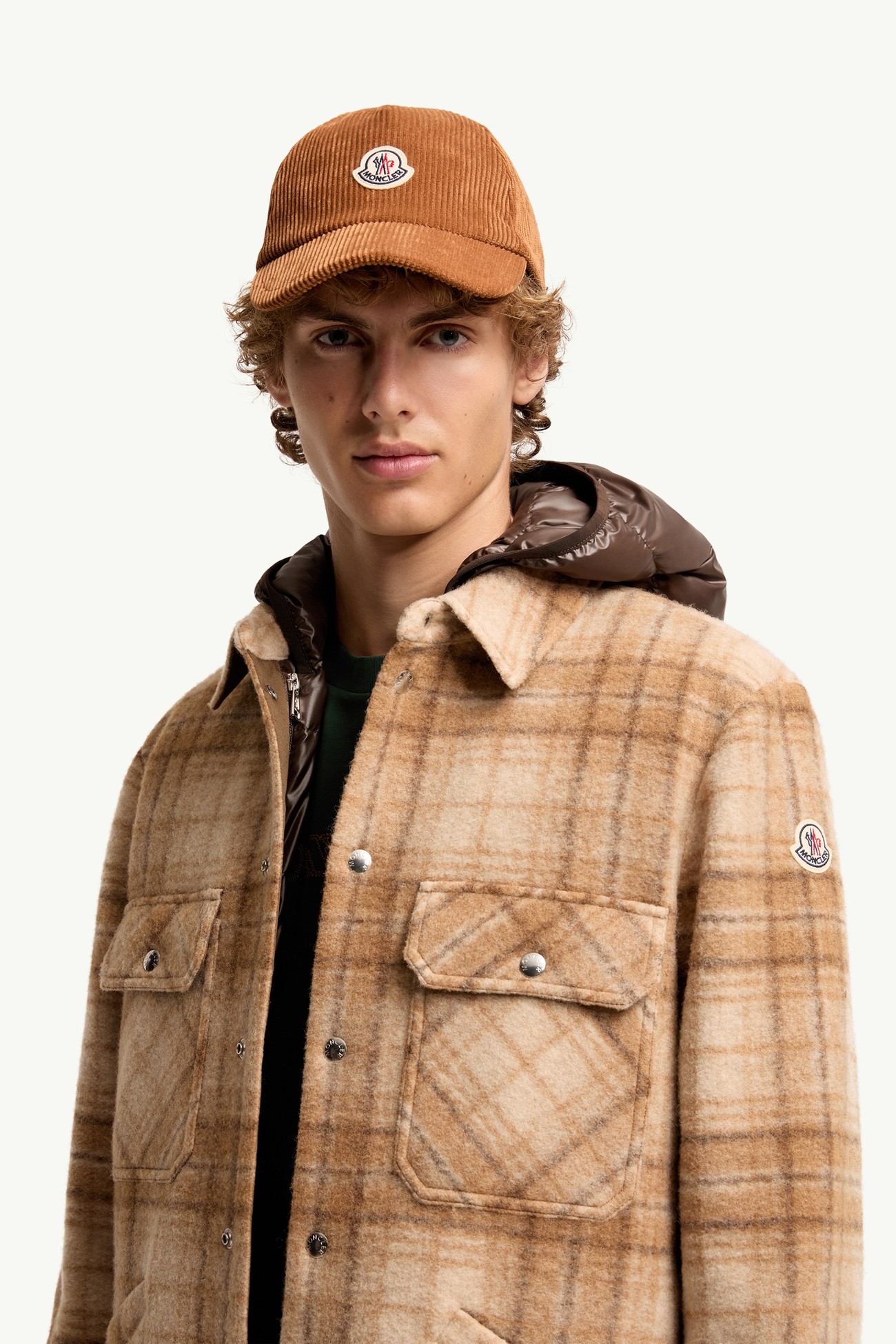 Corduroy Baseball Cap Women Camel Beige Moncler 2