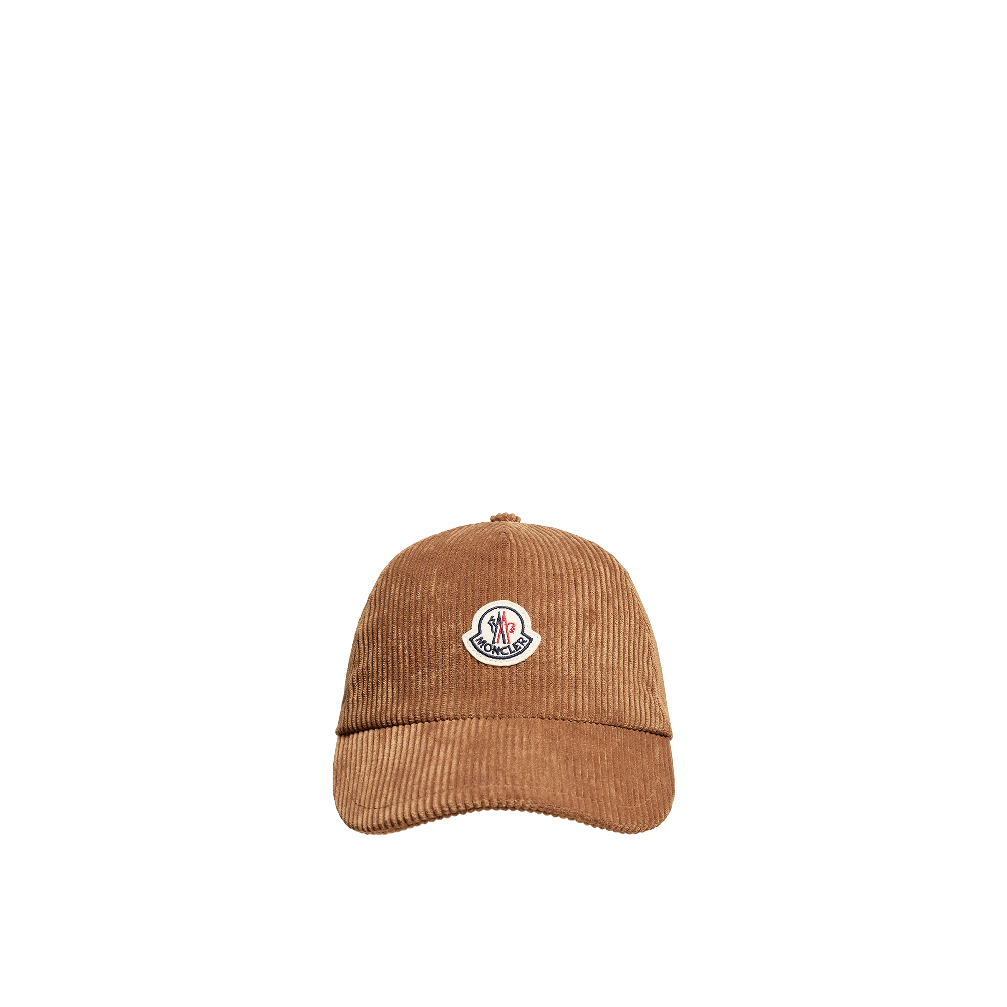 Moncler   Corduroy Baseball Cap for Women in Beige