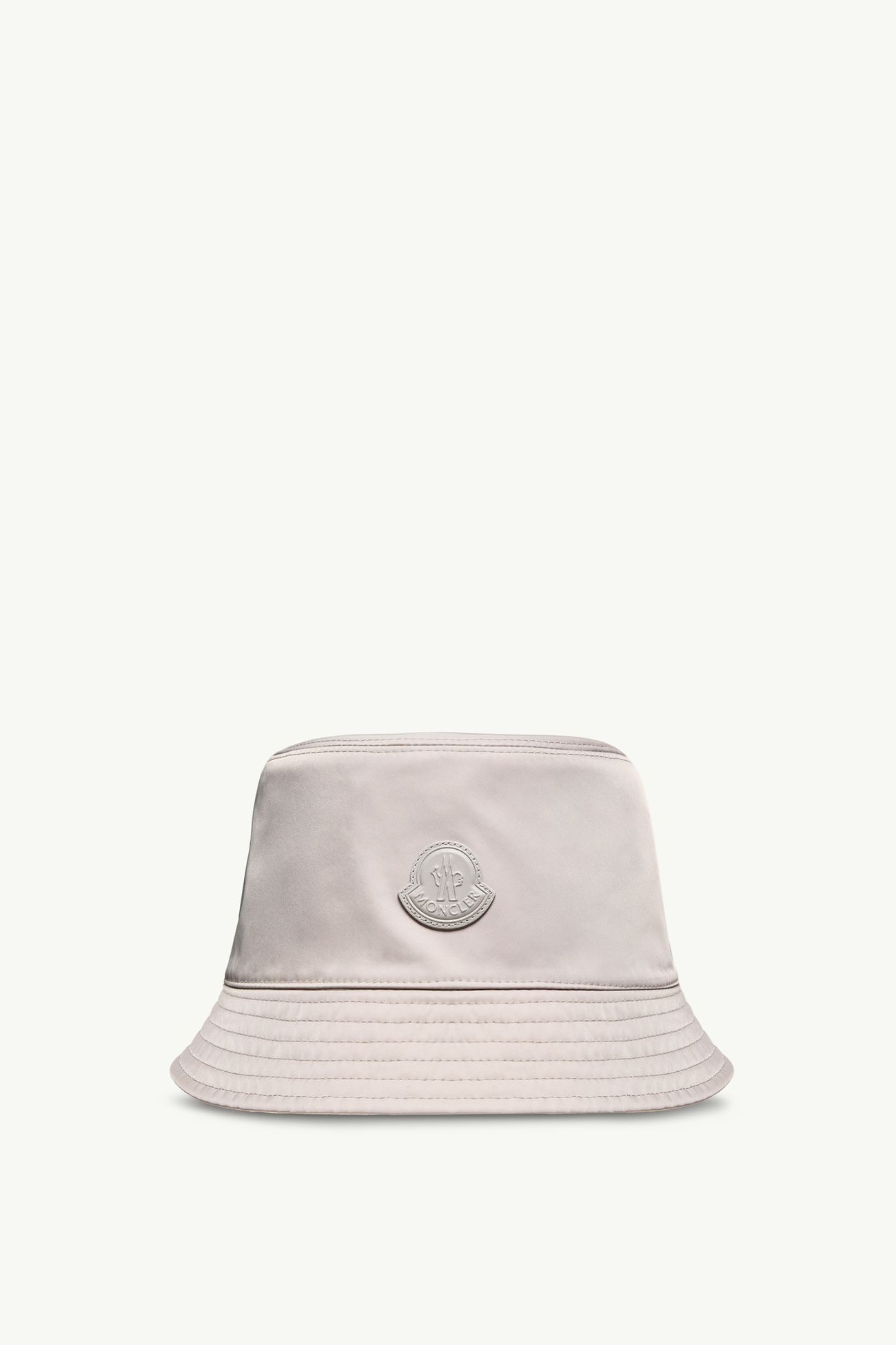 Fischerhut aus Gabardine mit Logo aus Leder Damen Weiss & Grau Moncler 4