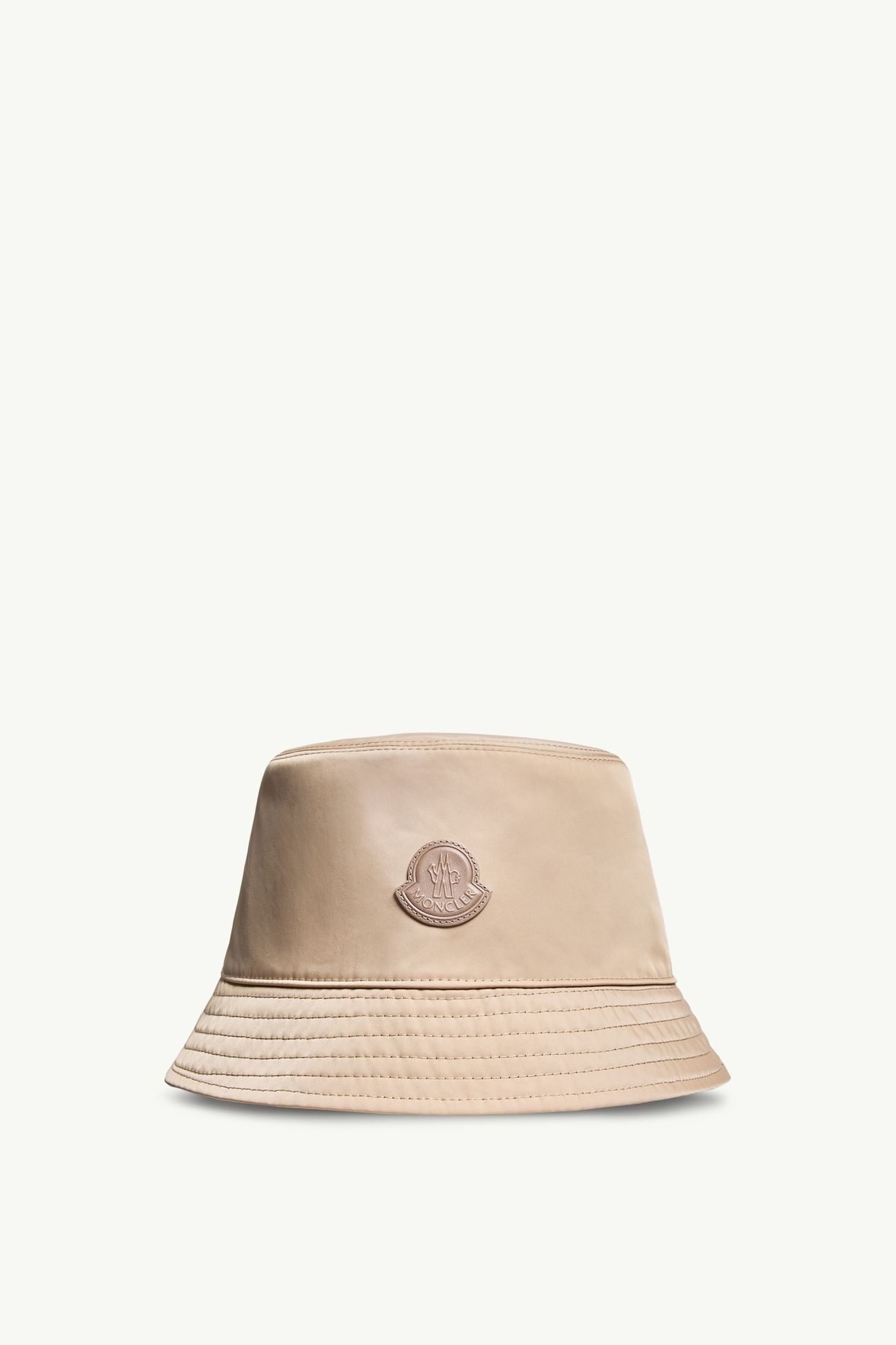 Fischerhut aus Gabardine mit Logo aus Leder Damen Beige & Navyblau Moncler 4