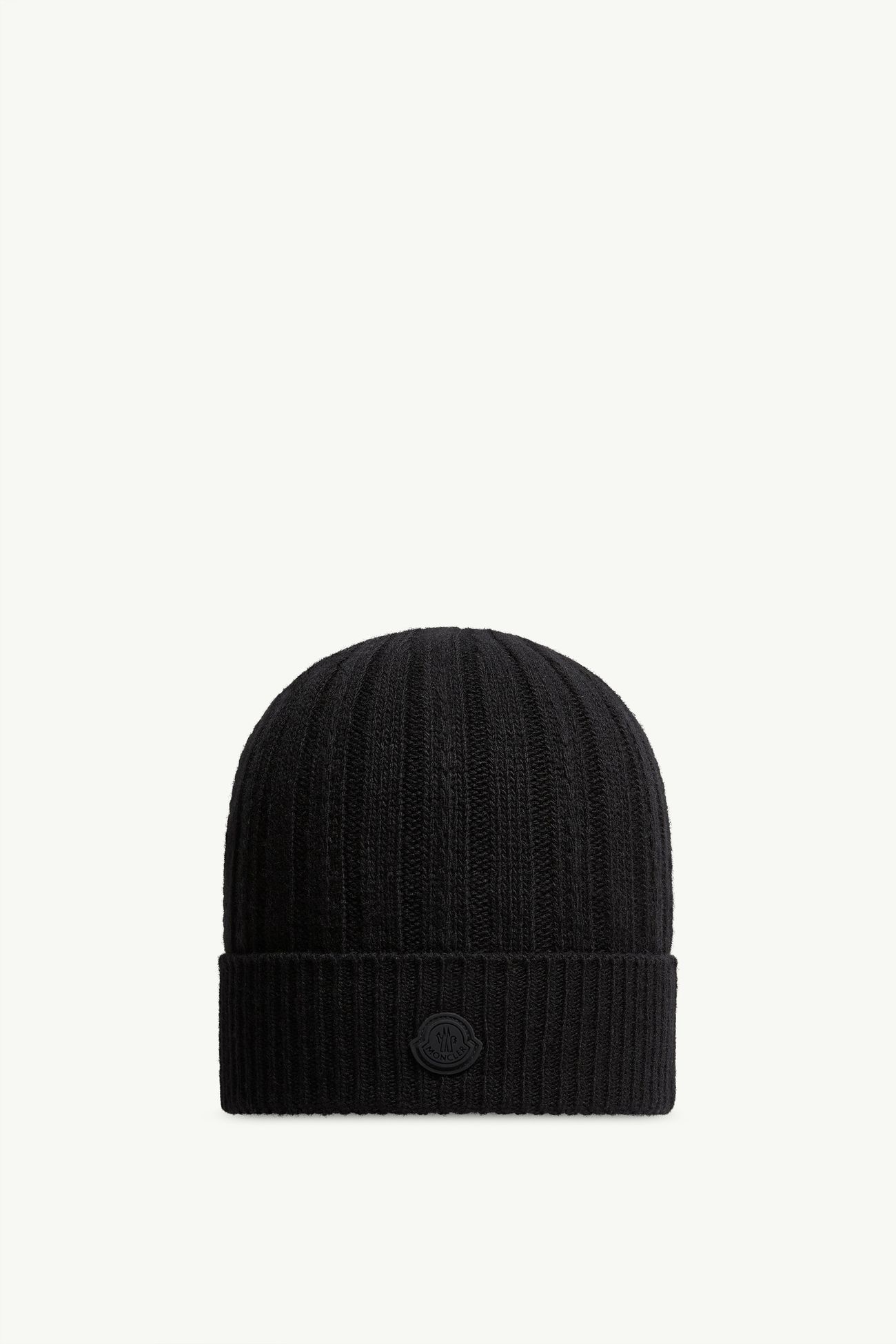 Berretto in lana a coste Donna Nero Moncler 0