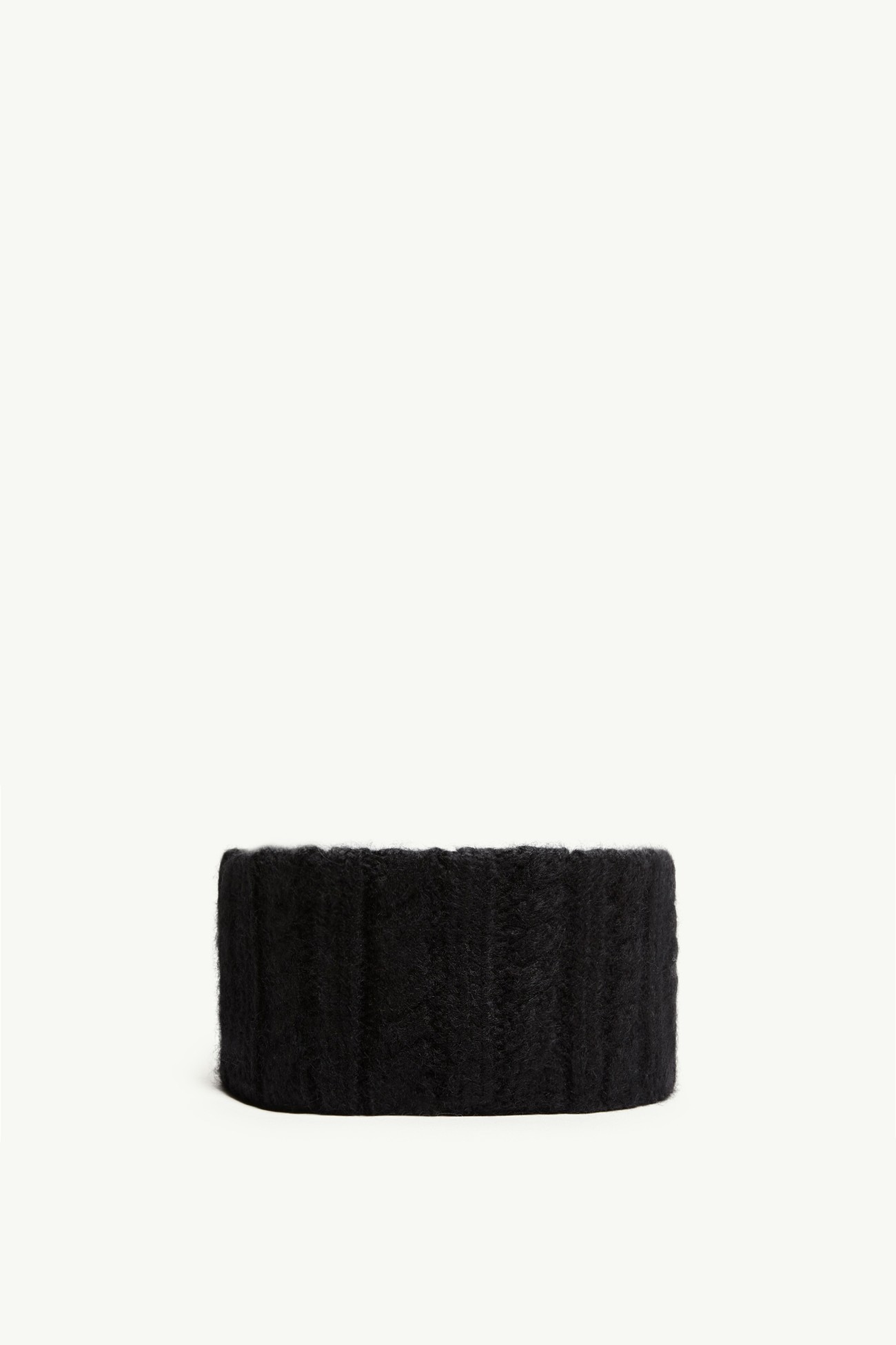 Fascia per capelli in misto alpaca a treccia Donna Nero Moncler 3