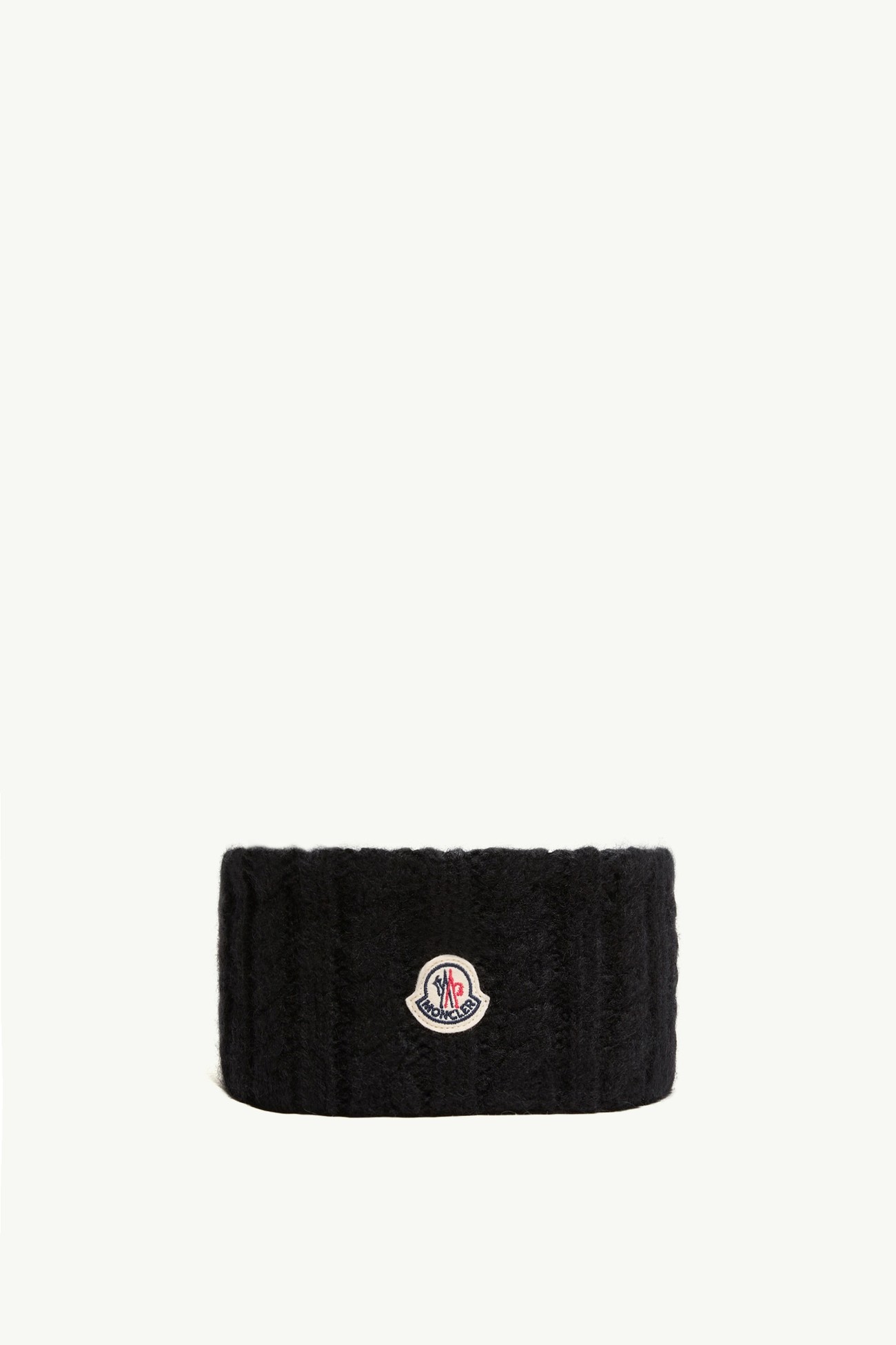 Fascia per capelli in misto alpaca a treccia Donna Nero Moncler 0