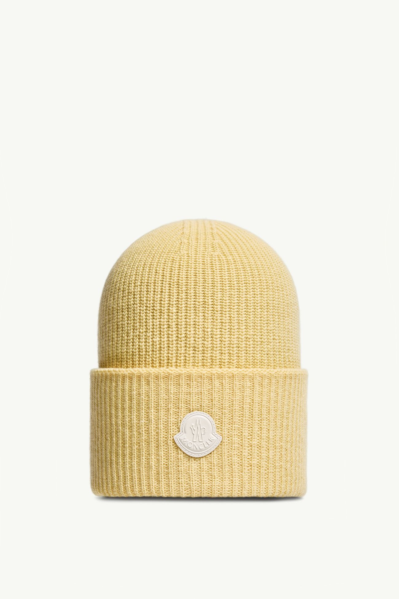 Bonnet en laine et cachemire mélangés Femmes Ocre Jaune Moncler 0