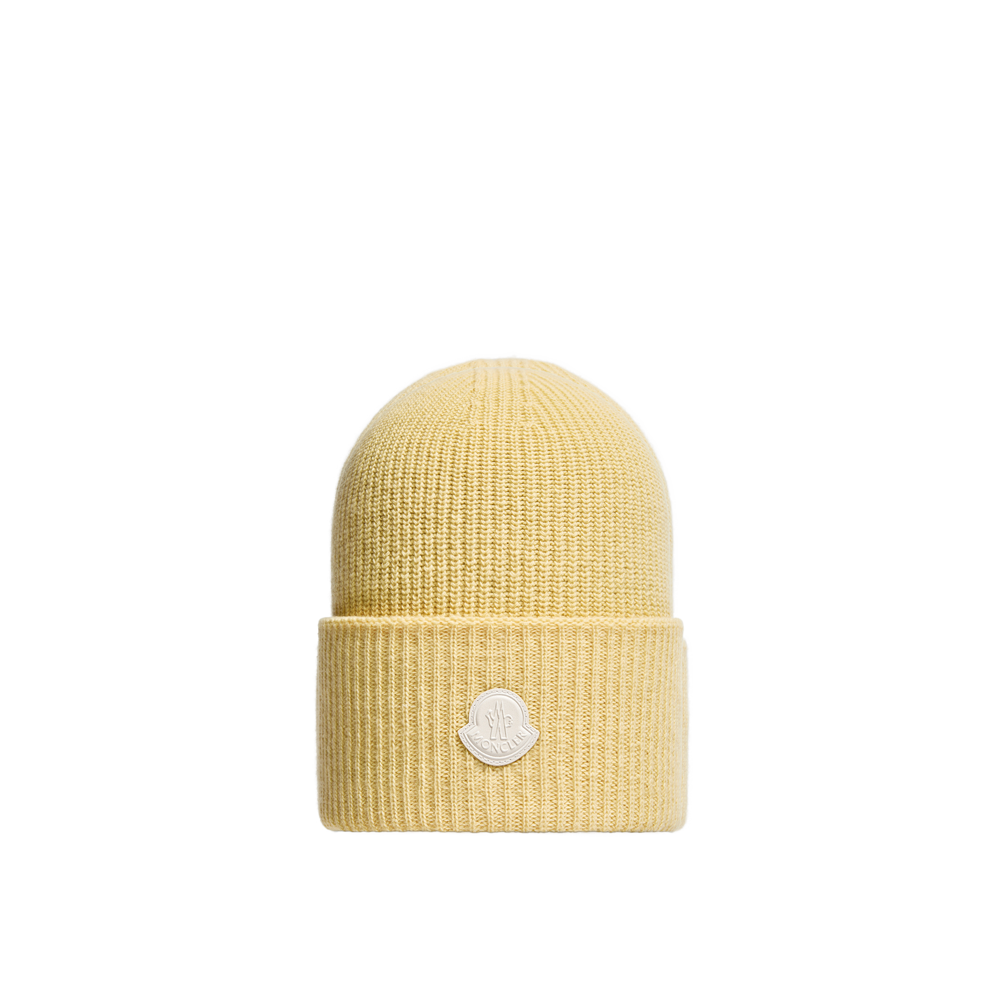Moncler   Wool & Cashmere Blend Beanie for Women in Yellow, Size: One Size