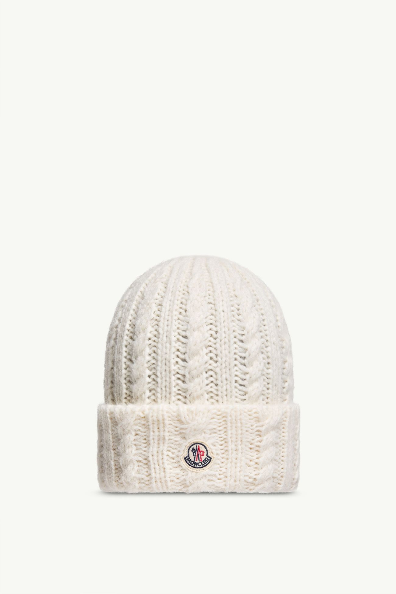 麻花針織羊毛混紡冷帽 女士 白色 Moncler 0