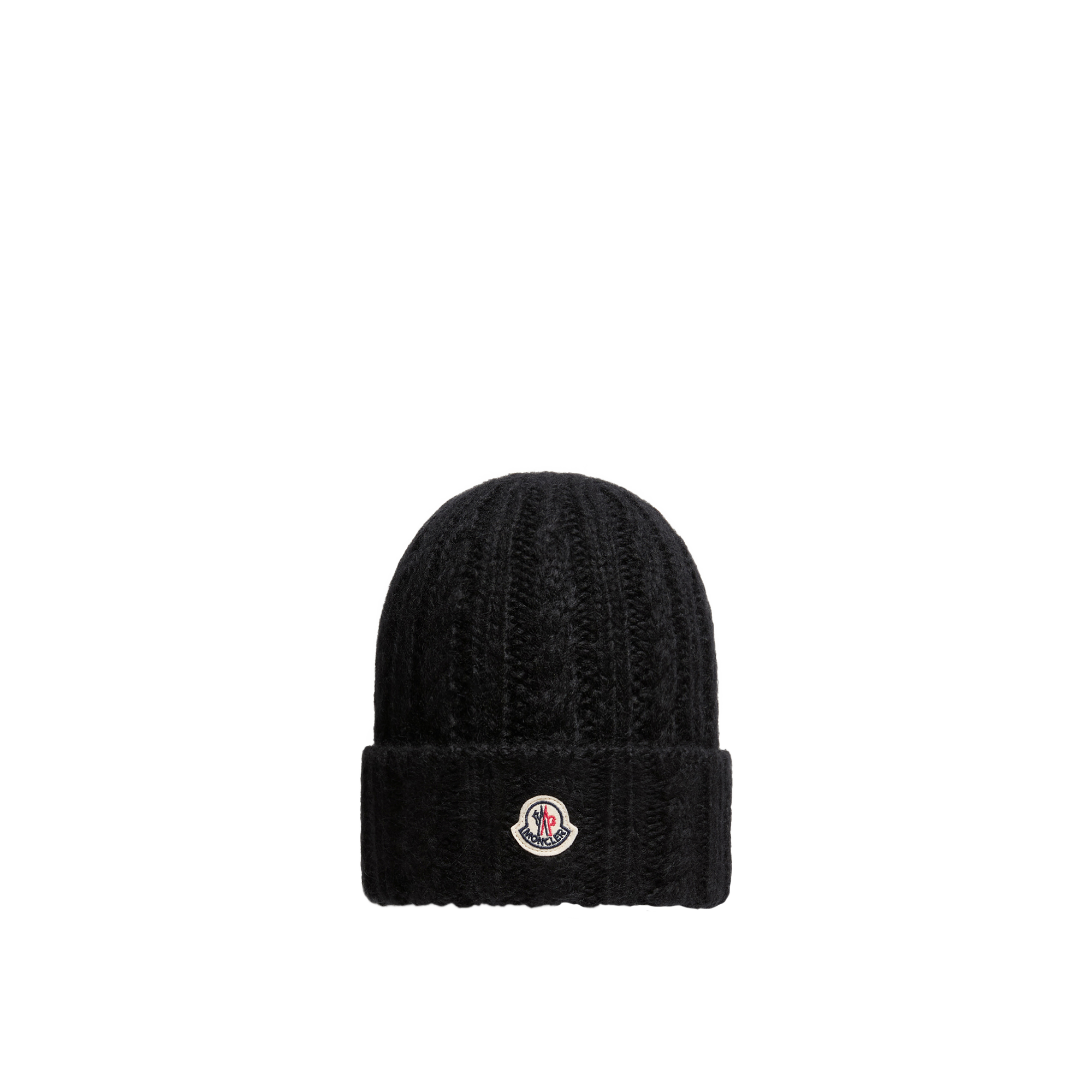Moncler Cable-Knit Wool-Blend Beanie - Female - Accessories - Black - One Size - Accessories - Image 4