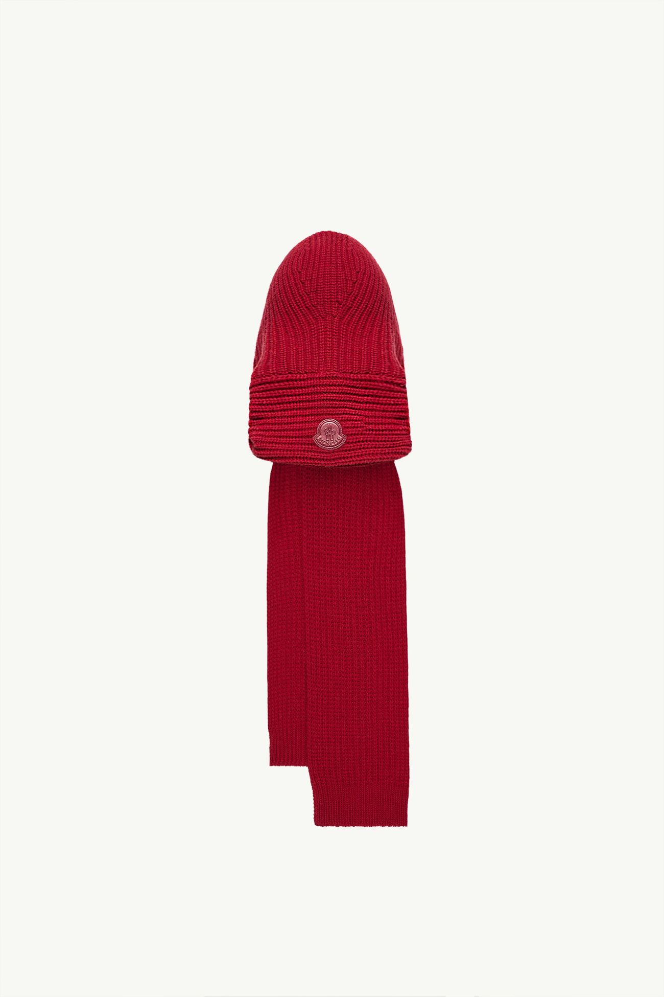 울 & 캐시미어 혼방 후드 스카프 여성 레드 Moncler 3