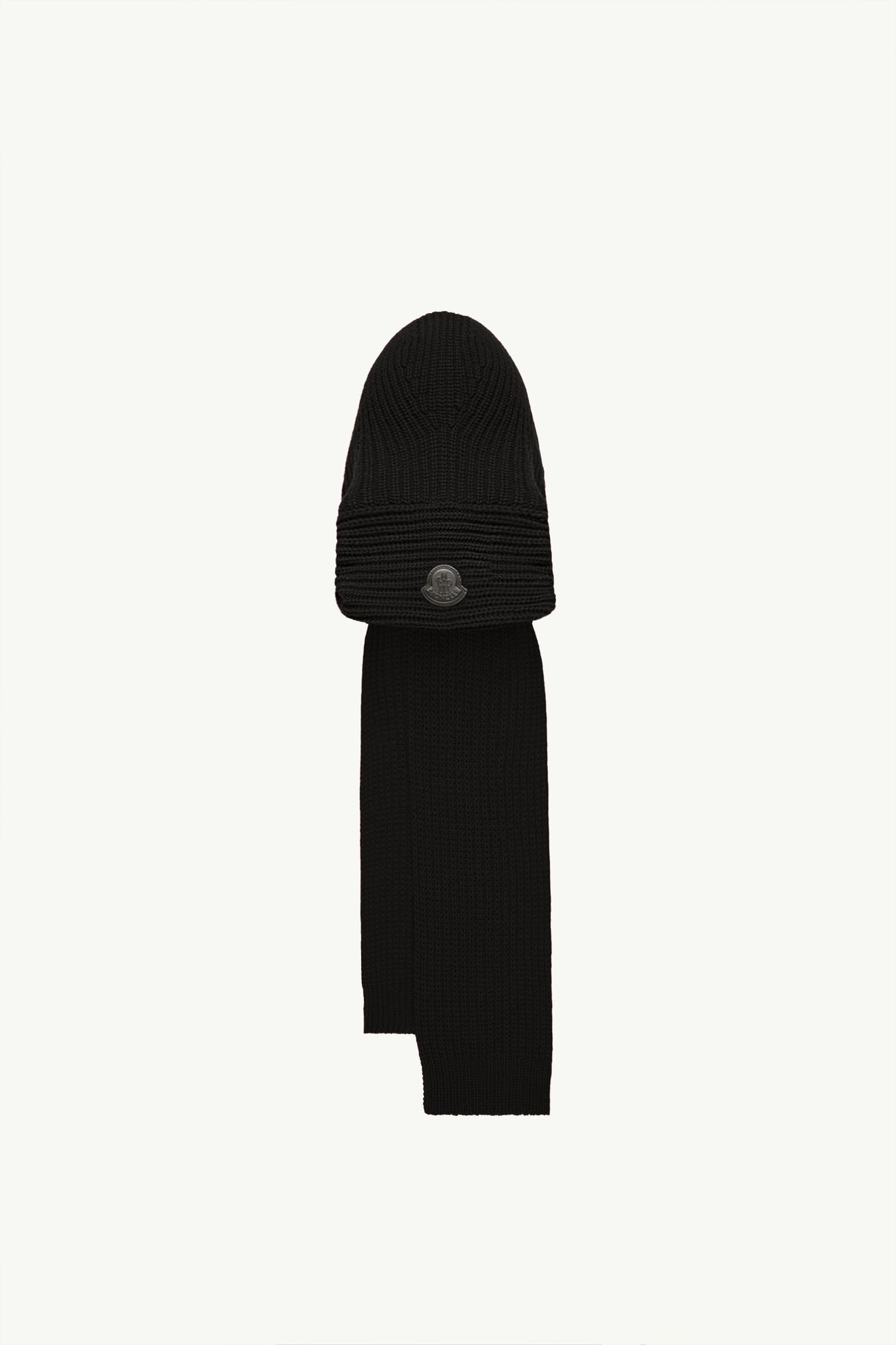 울 & 캐시미어 혼방 후드 스카프 여성 블랙 Moncler 3