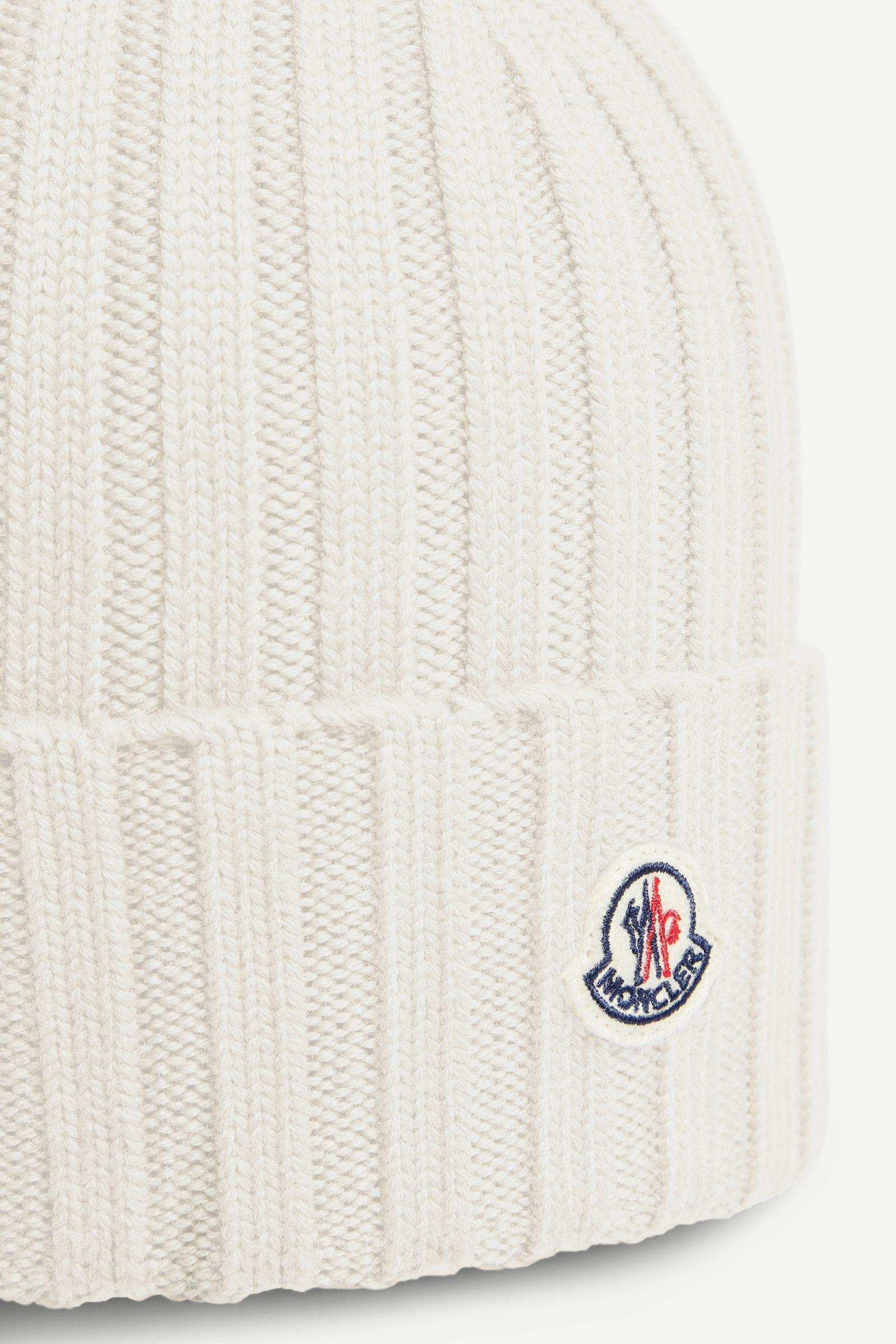 White Logo Wool Beanie - Hats & Beanies for Women | Moncler US