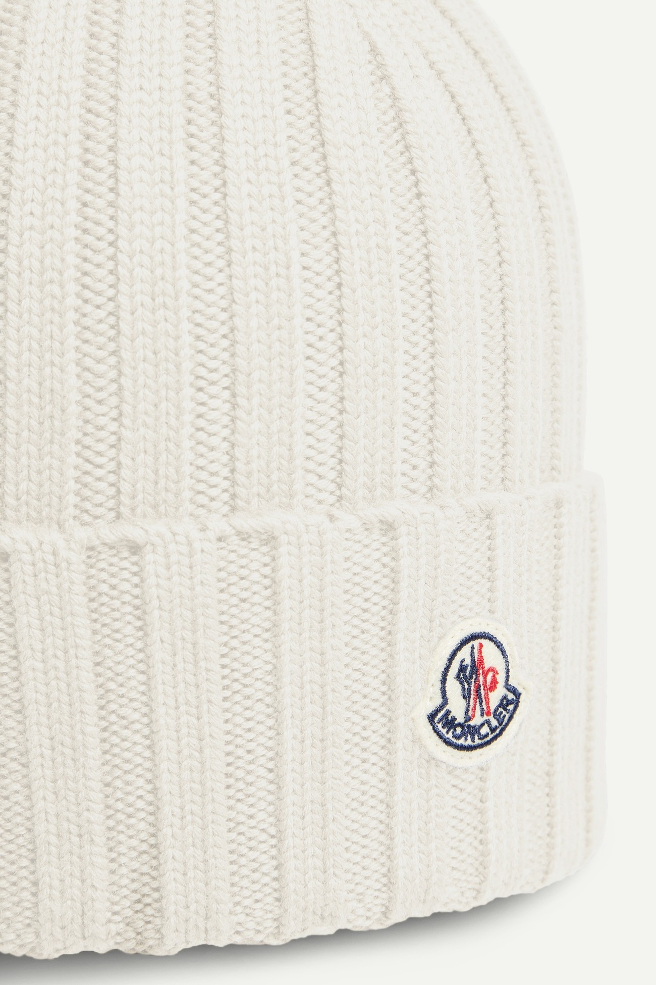 Logo Wool Beanie Women White Moncler 2