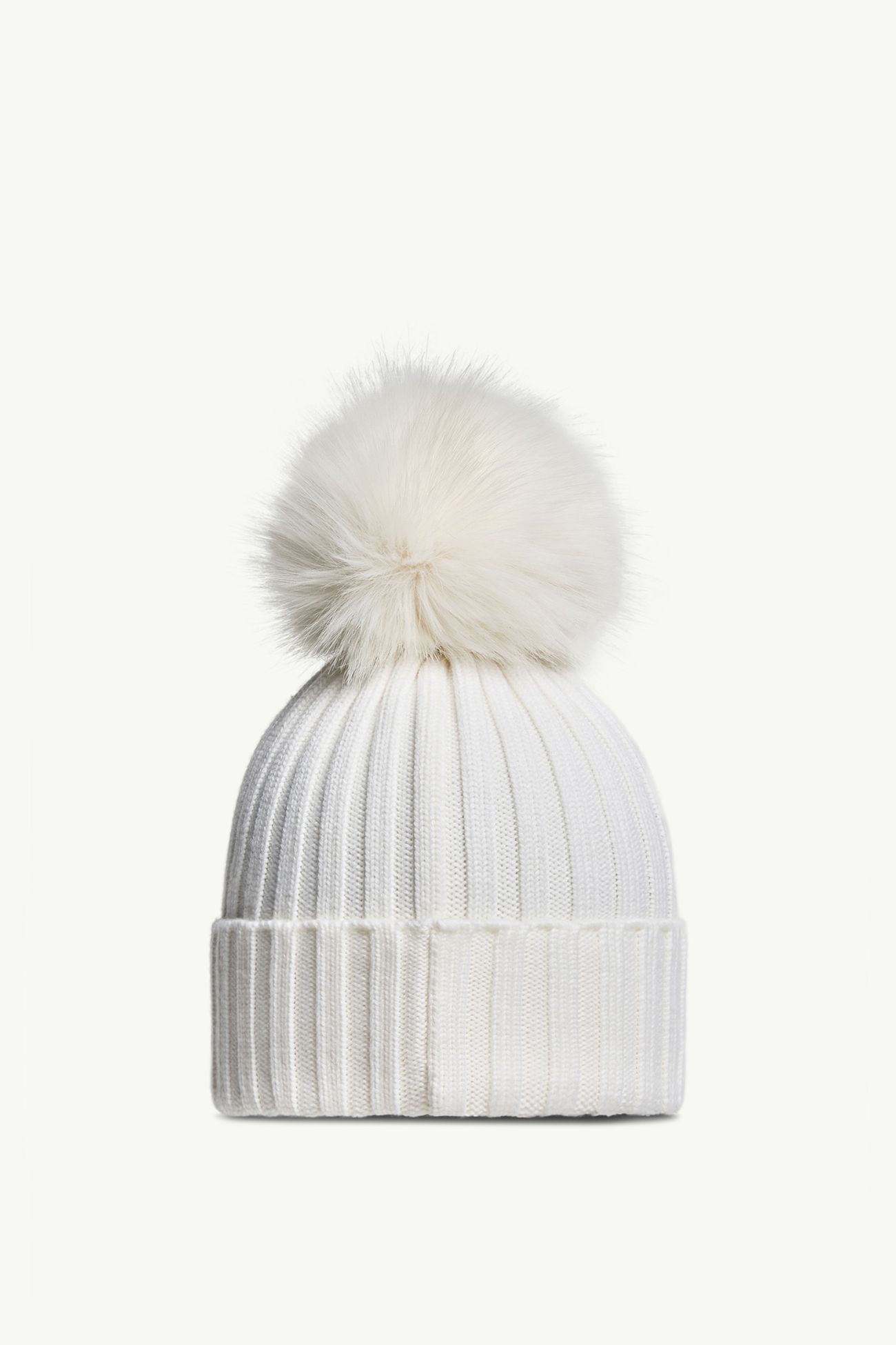 絨球羊毛冷帽 女士 白色 Moncler 3