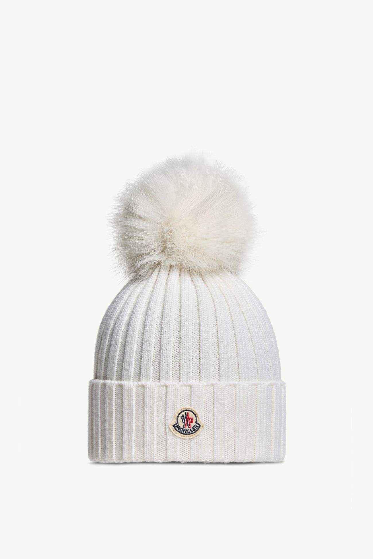 폼폼 울 비니 여성 화이트 Moncler 0
