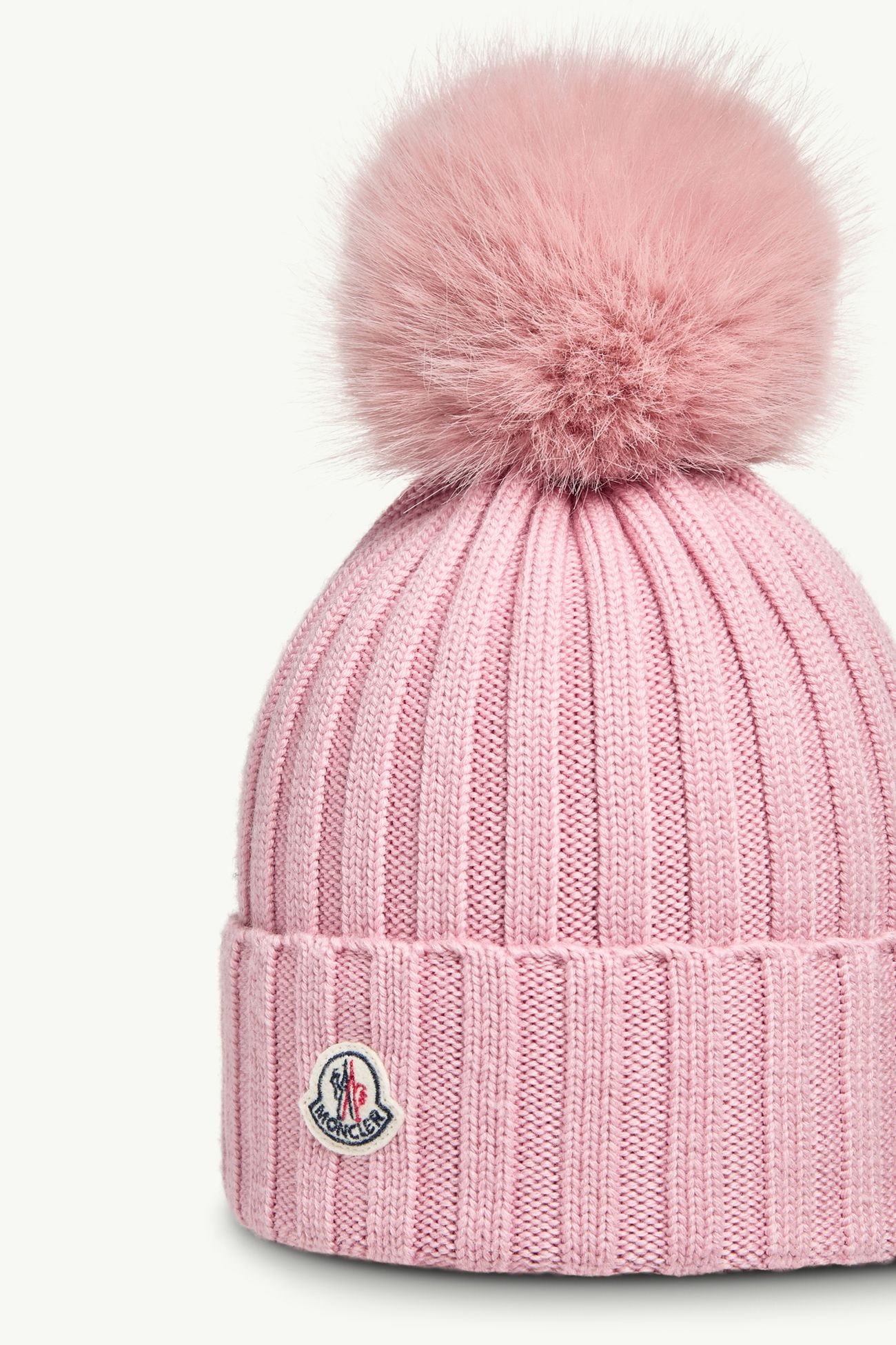 Gorro de lana con pompón Mujer Rosado Moncler 2