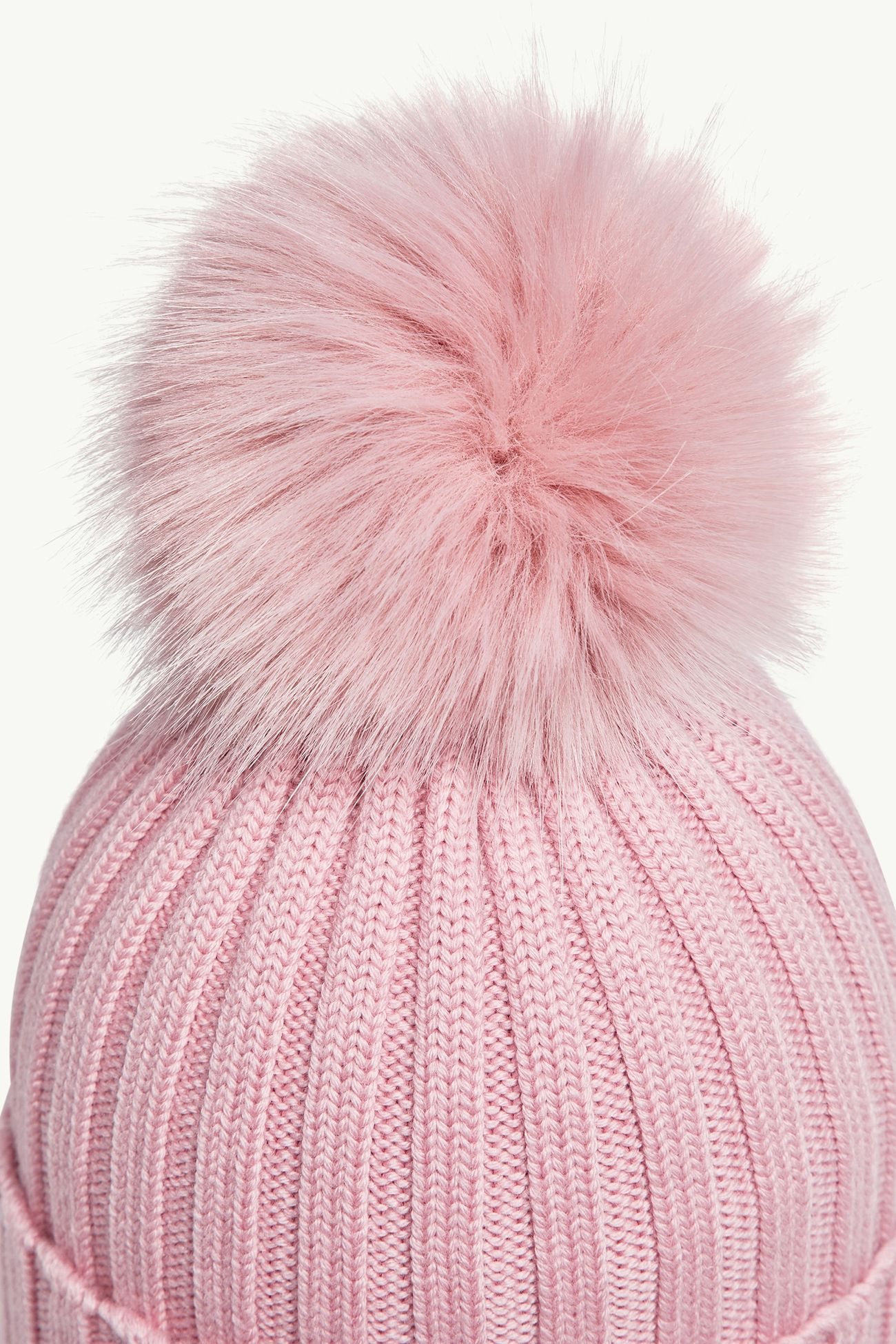 Wool Beanie with Pom Pom Women Pink Moncler 4