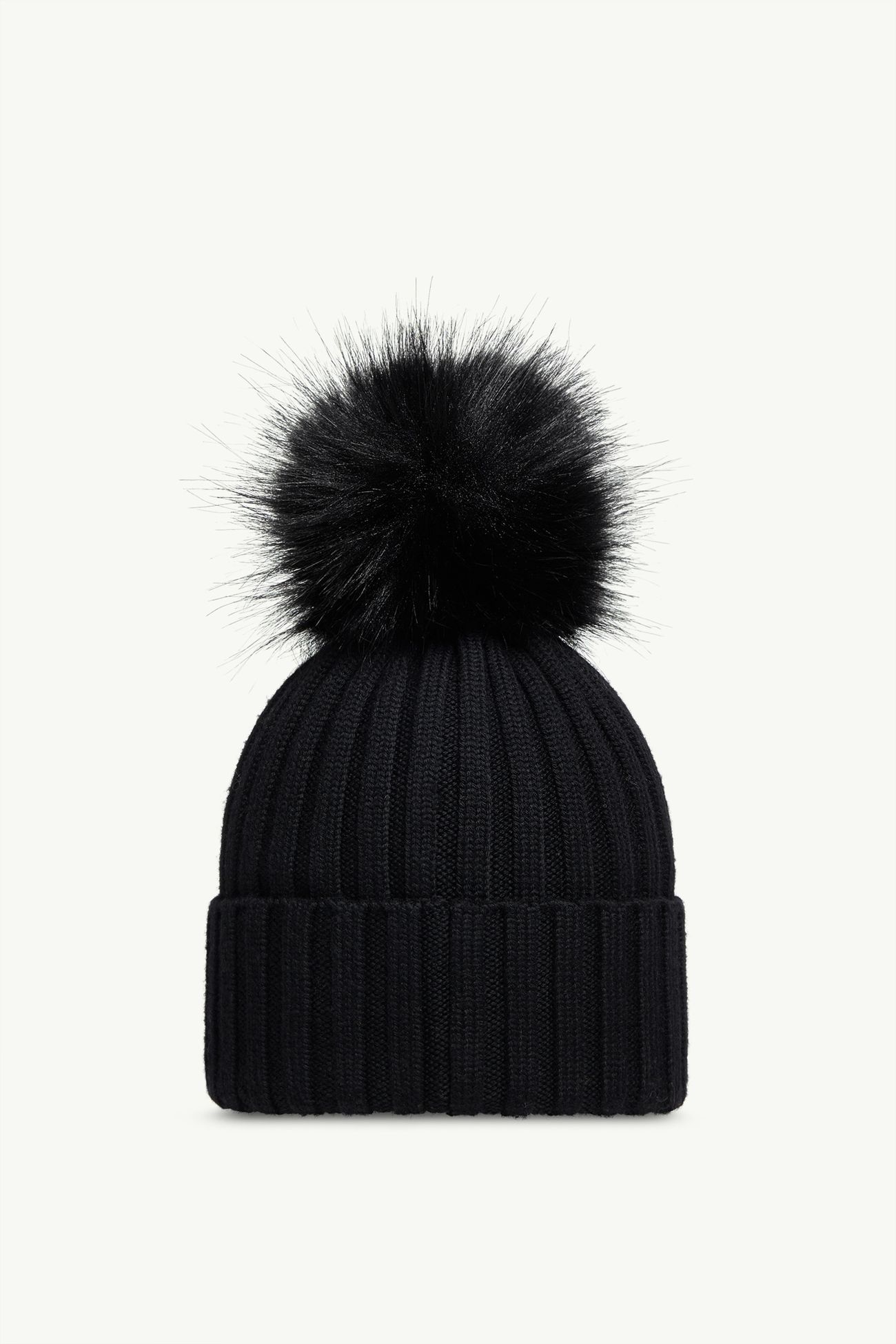 Gorro de lana con pompón Mujer Negro Moncler 3