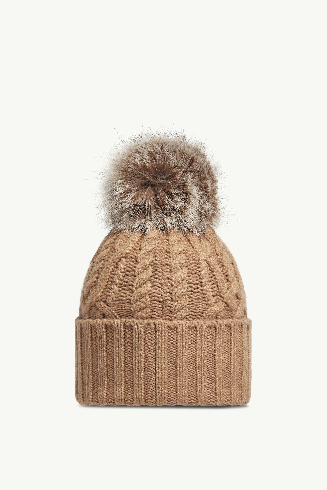 女士羊毛和山羊绒混纺绒球便帽 女士 米色 Moncler 3