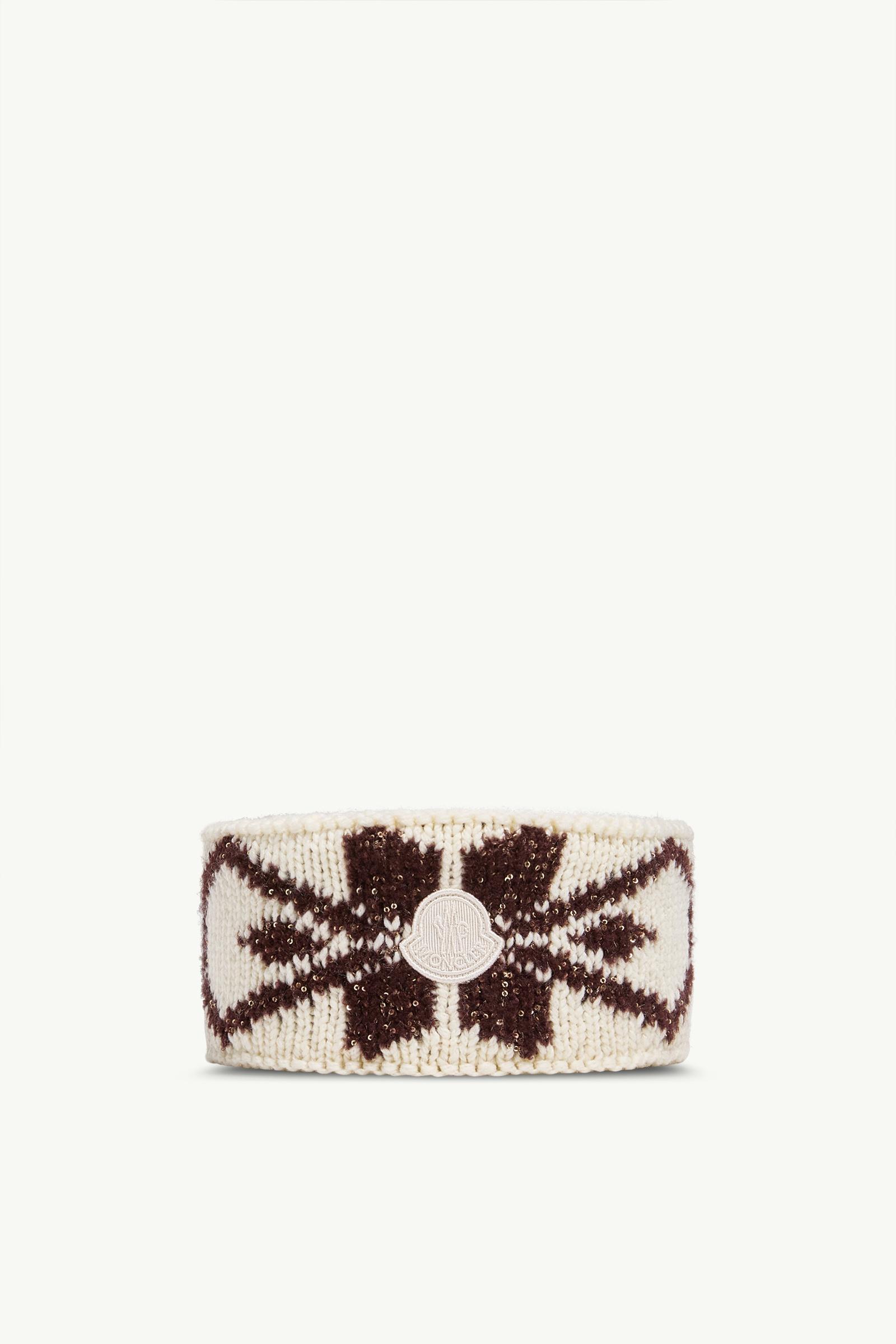 Jacquard Knit Headband Women White Ivory Moncler, 1 of 0