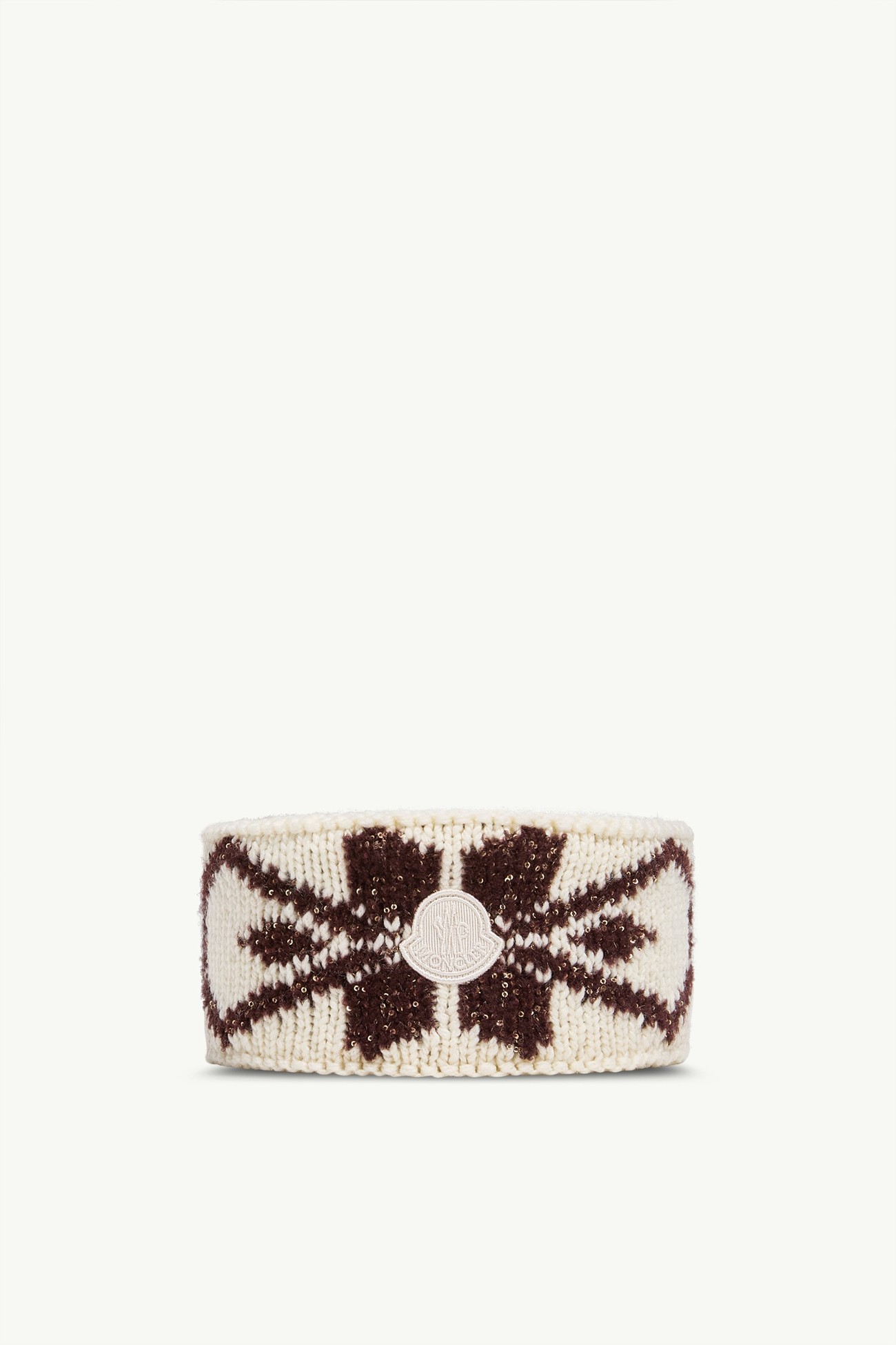 Bandeau en maille jacquard Femmes Blanc Ivoire Moncler 0