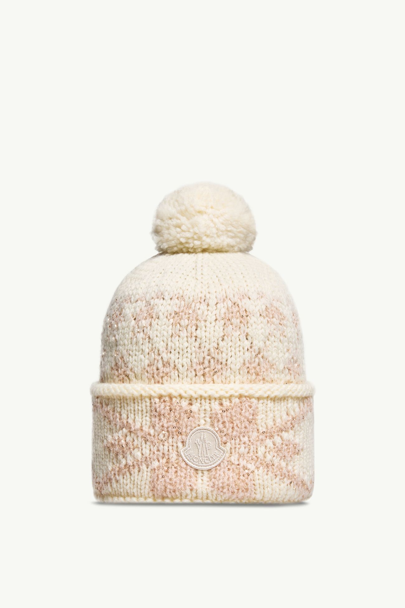女士提花针织便帽 女士 象牙白 Moncler 0