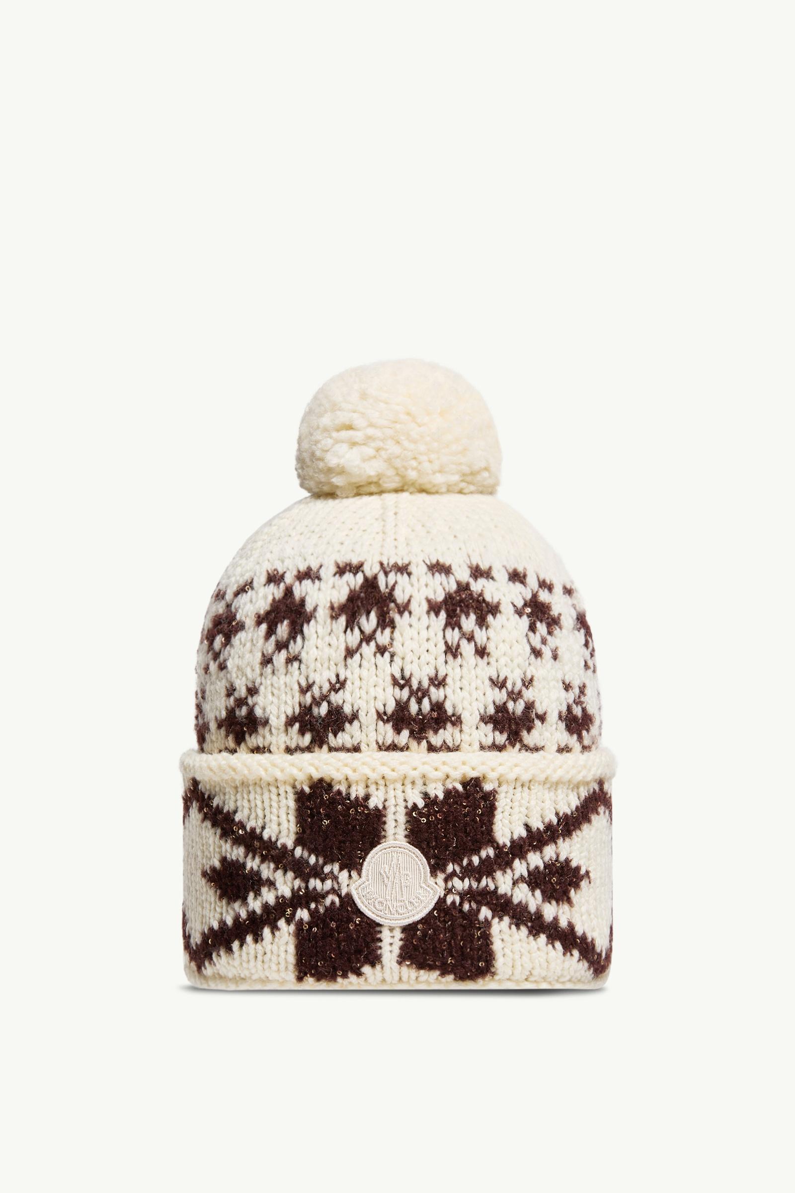 Jacquard Knit Beanie Women White Ivory Moncler, 1 of 0